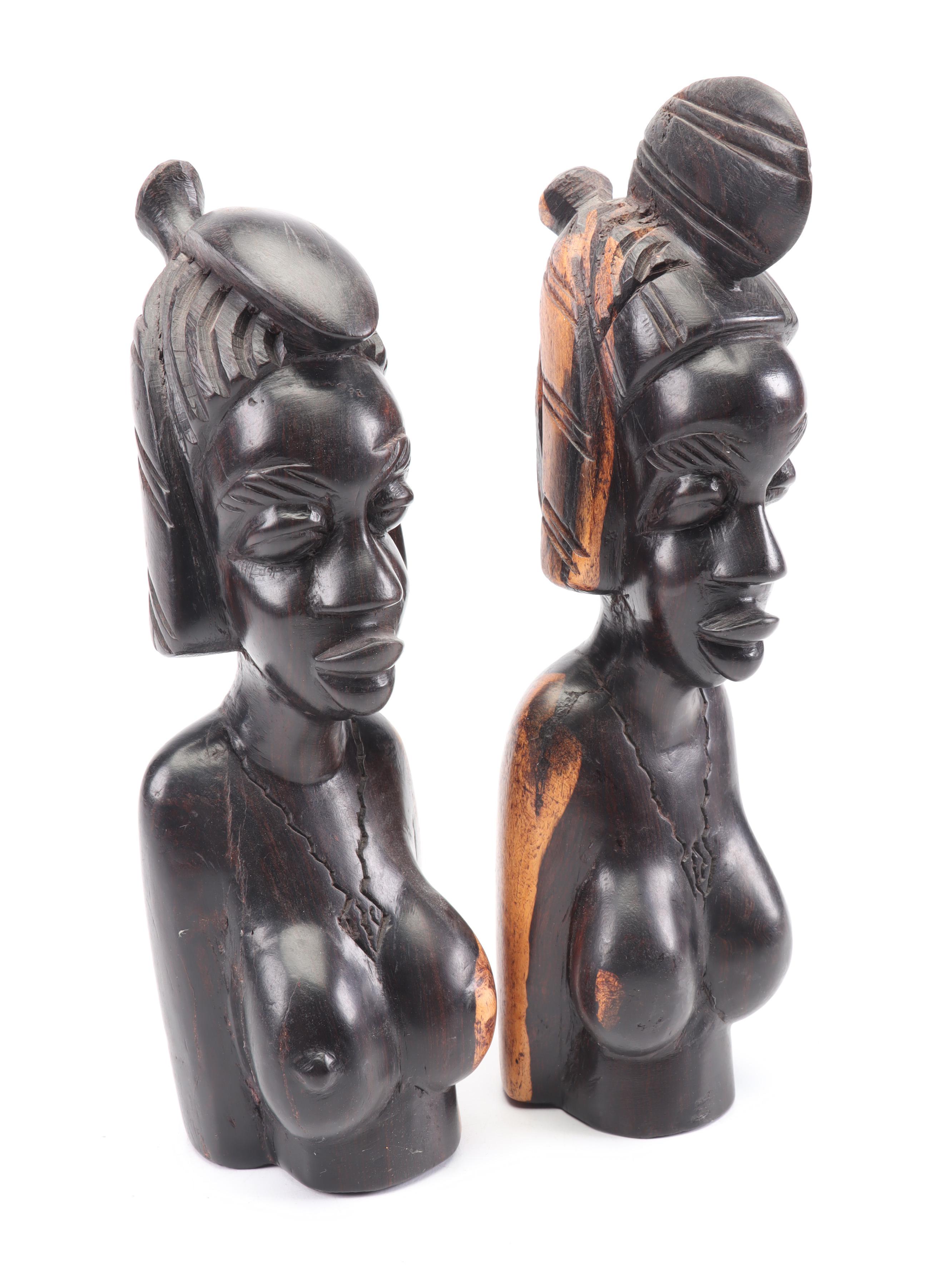 Hand-Carved African and Jamaican Wooden Sculptures