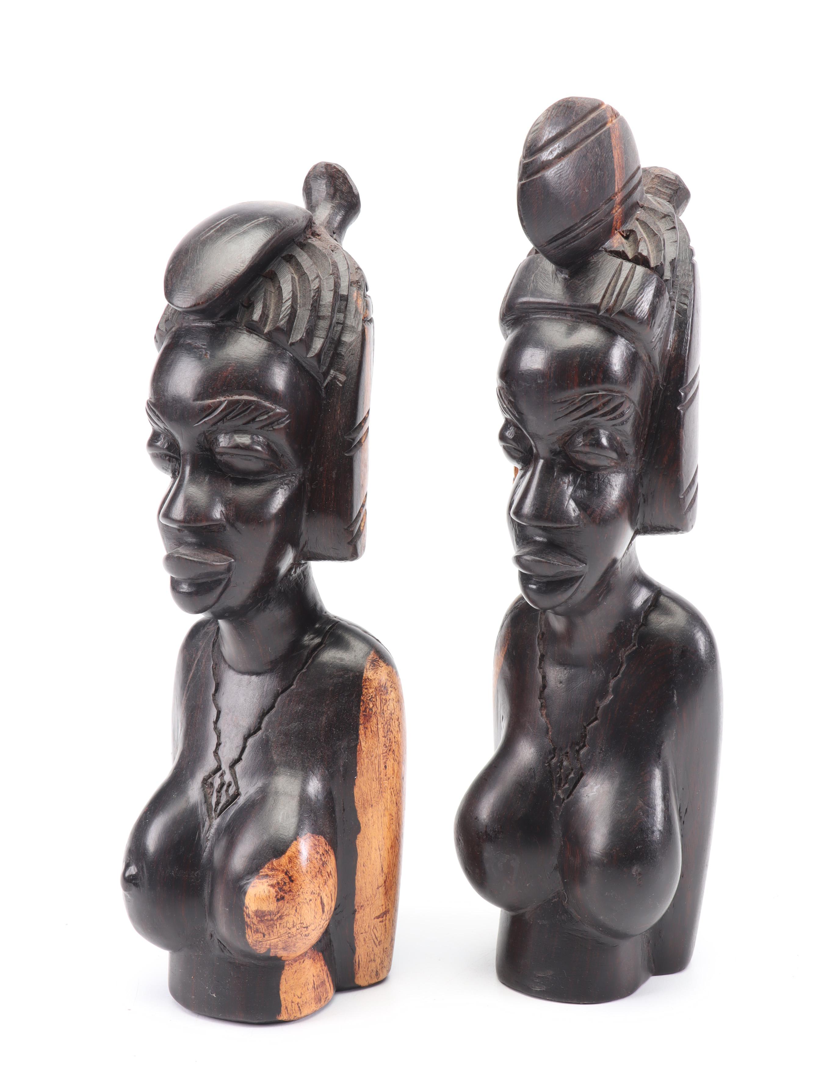 Hand-Carved African and Jamaican Wooden Sculptures