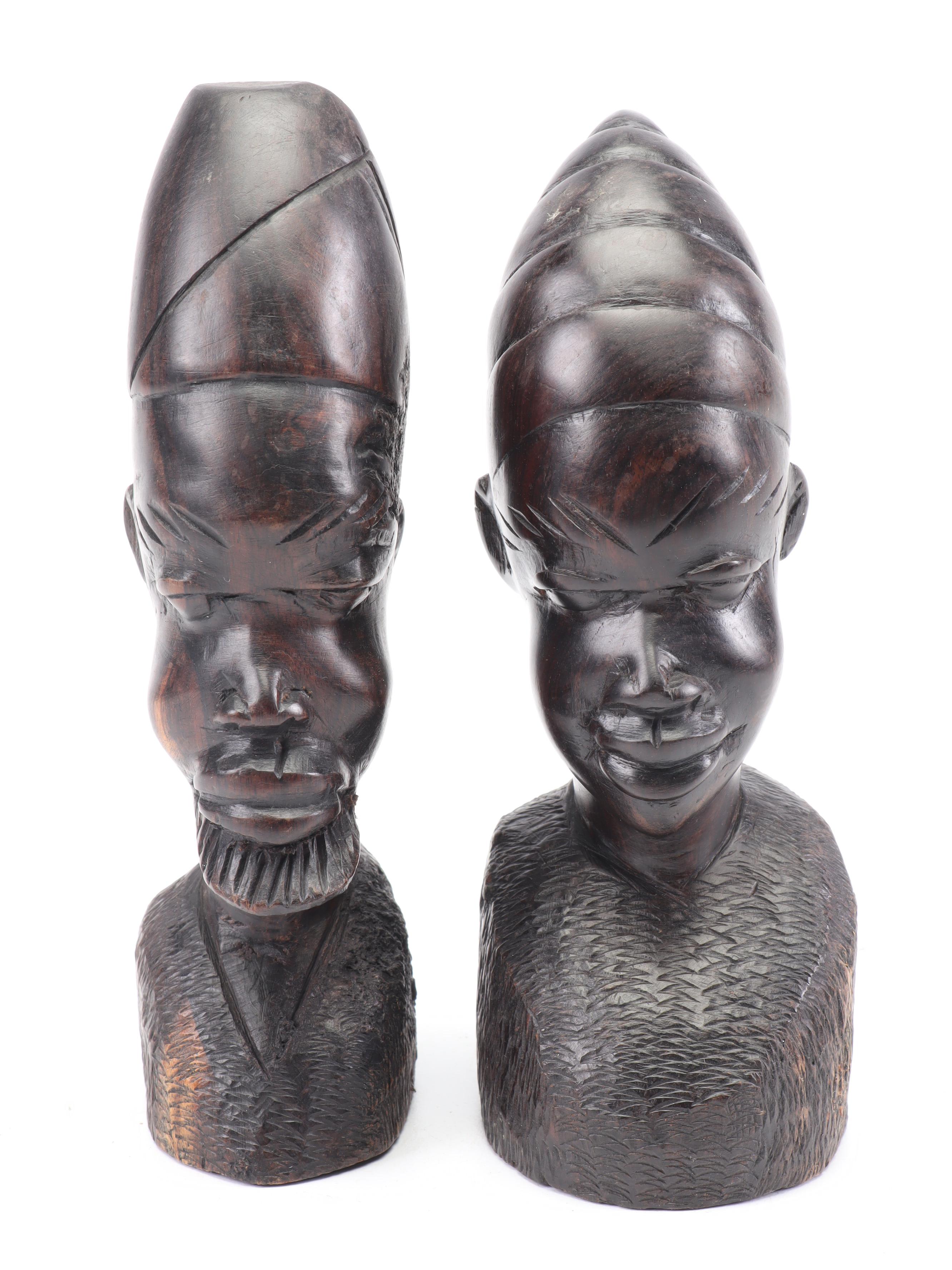 Hand-Carved African and Jamaican Wooden Sculptures