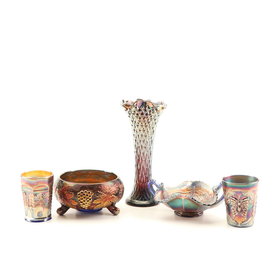 Vintage Carnival Glass Featuring Fenton