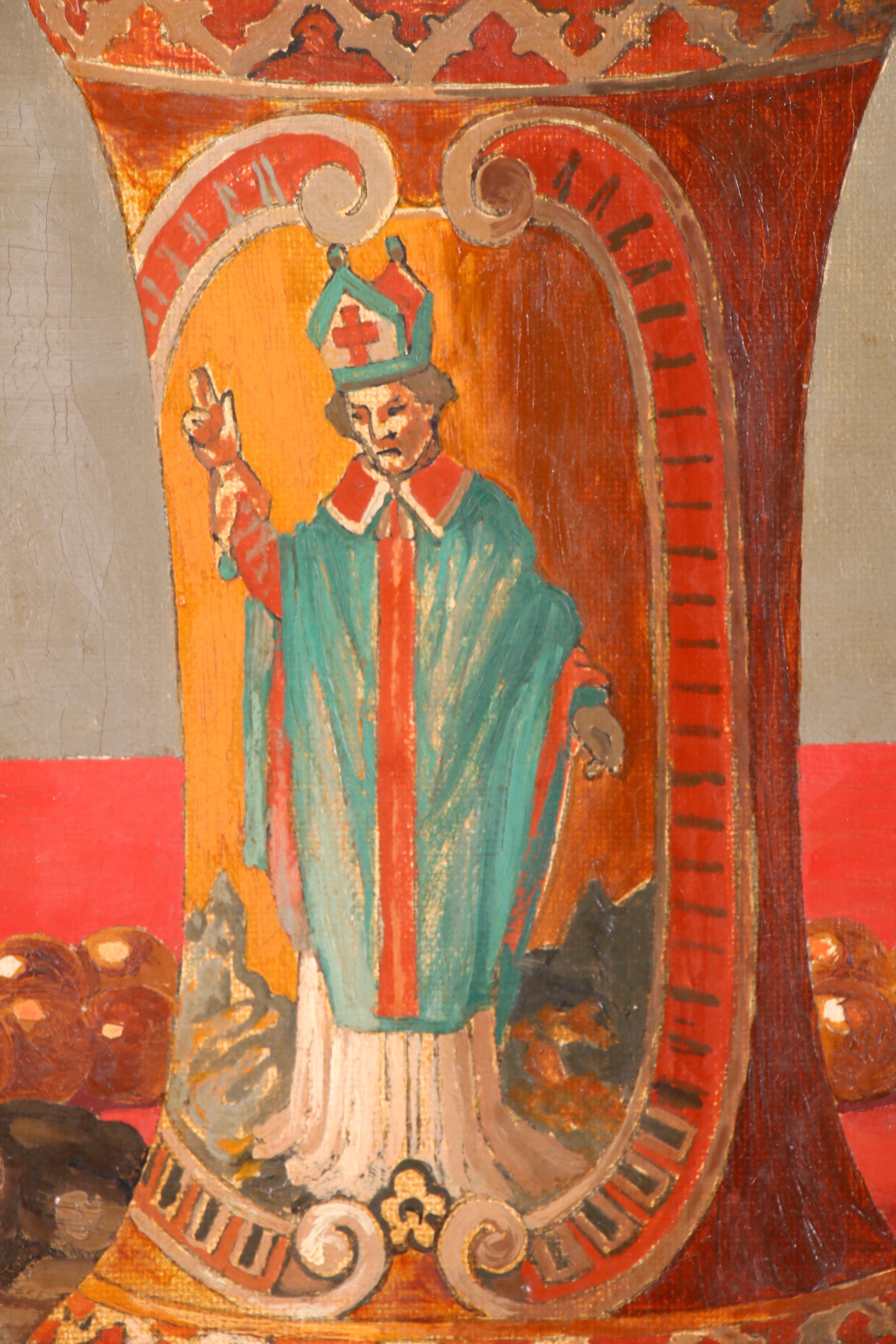 Ernst Albert Fischer-Cörlin 1925 Still Life with Irises Oil Painting