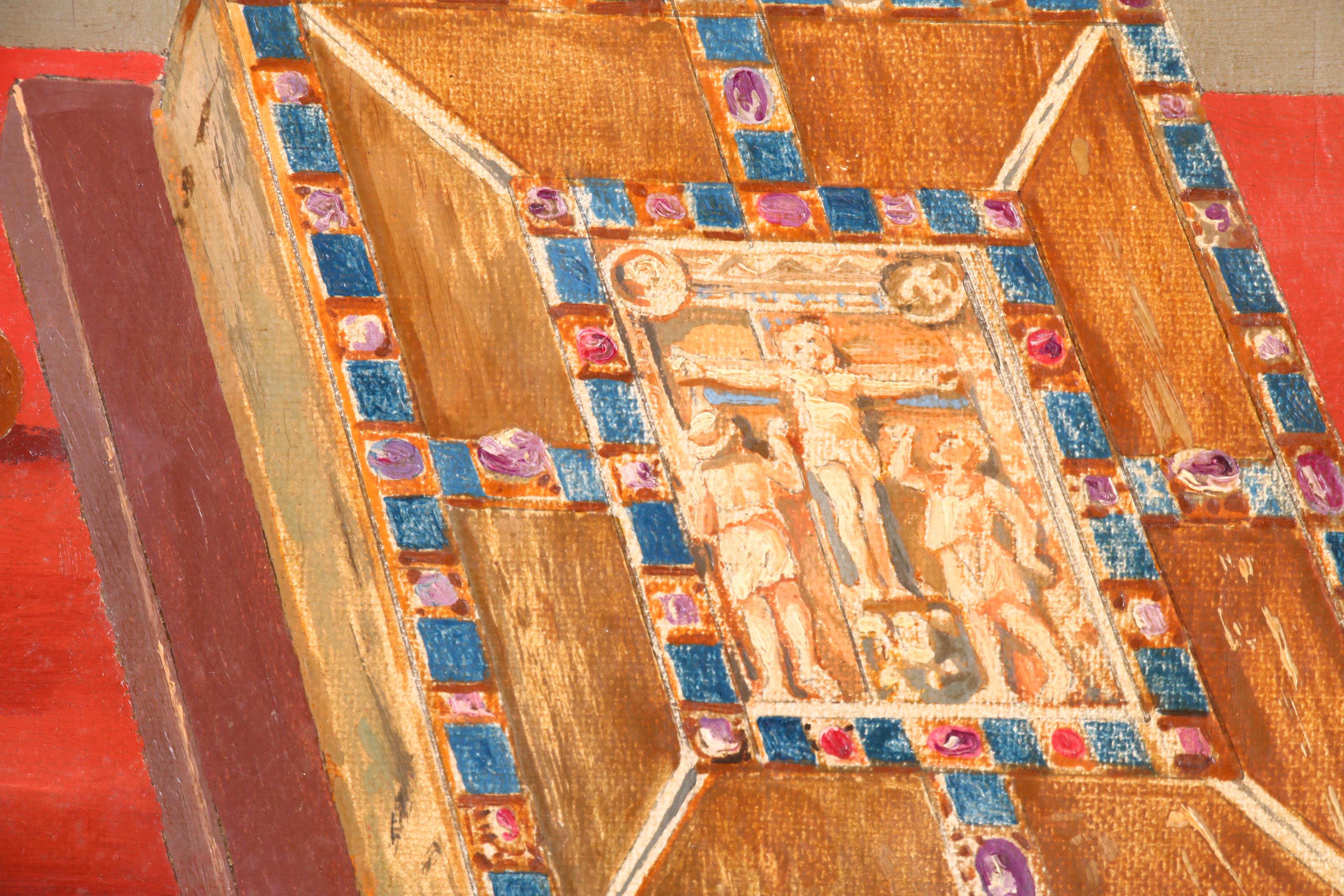 Ernst Albert Fischer-Cörlin 1925 Still Life with Irises Oil Painting