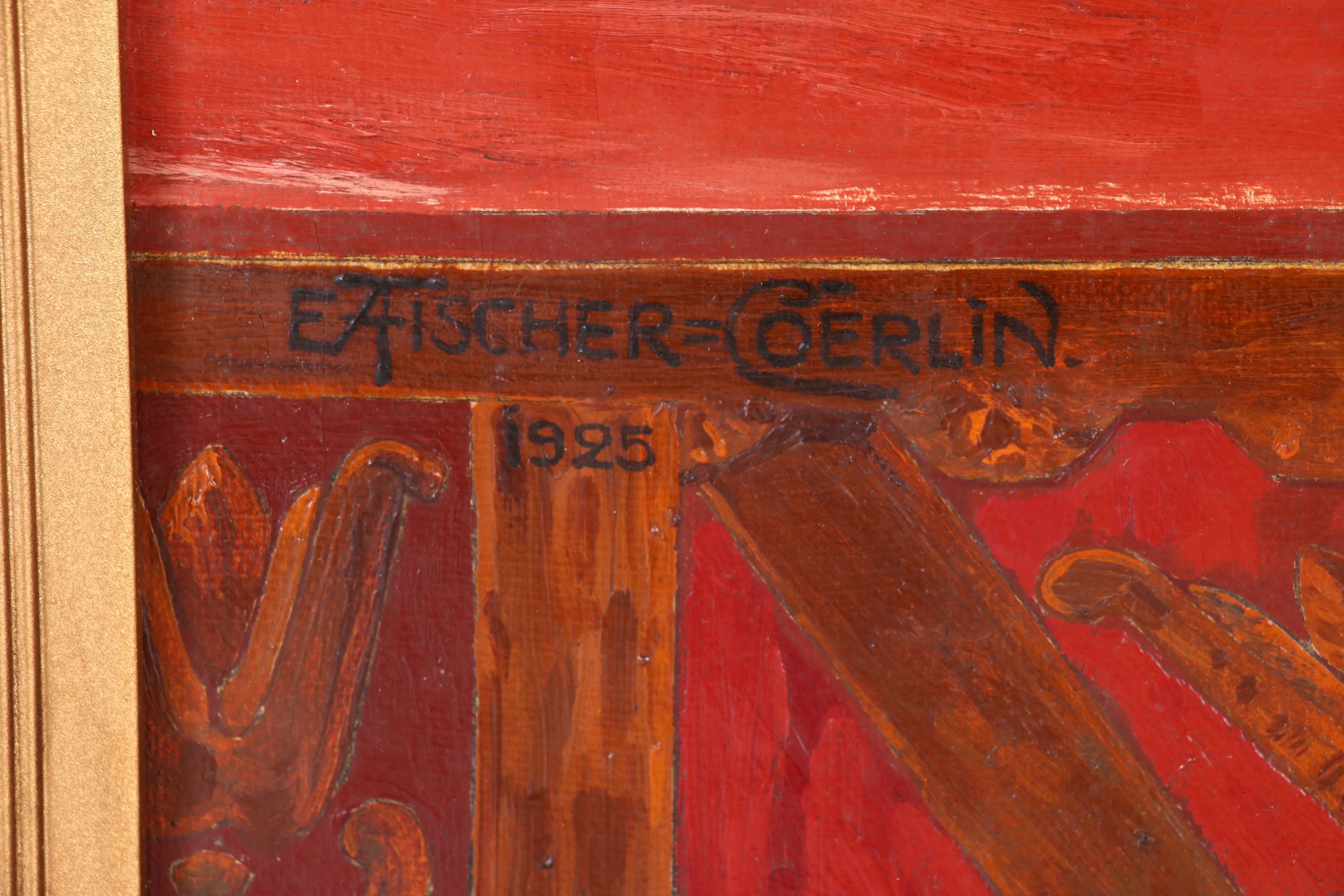 Ernst Albert Fischer-Cörlin 1925 Still Life with Irises Oil Painting