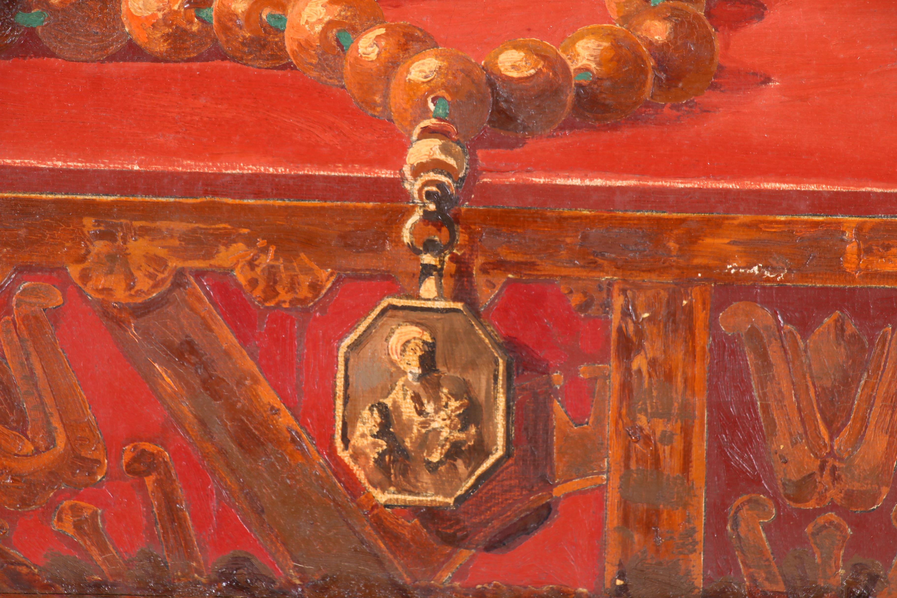 Ernst Albert Fischer-Cörlin 1925 Still Life with Irises Oil Painting