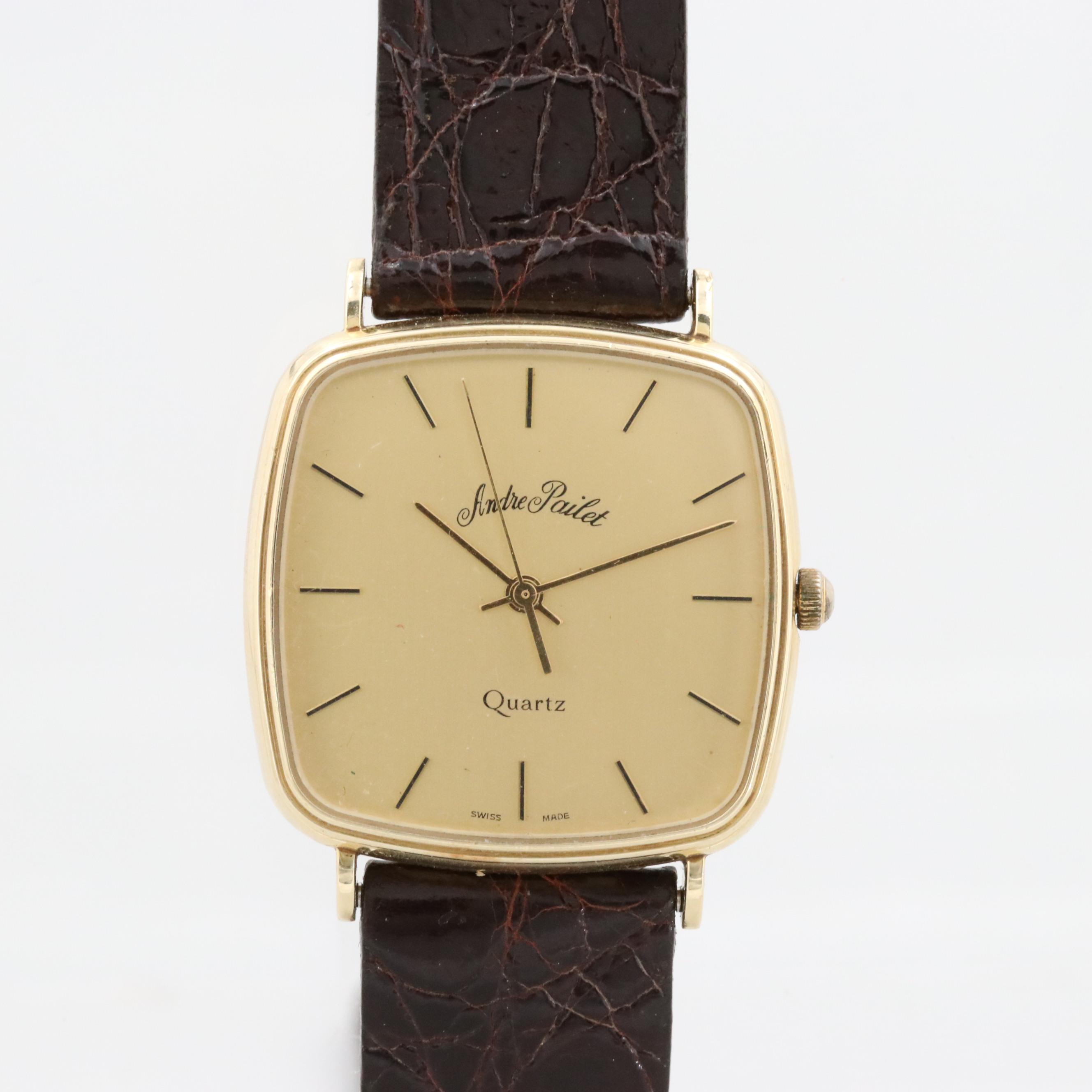 Andre Pailet 14K Yellow Gold Quartz Watch