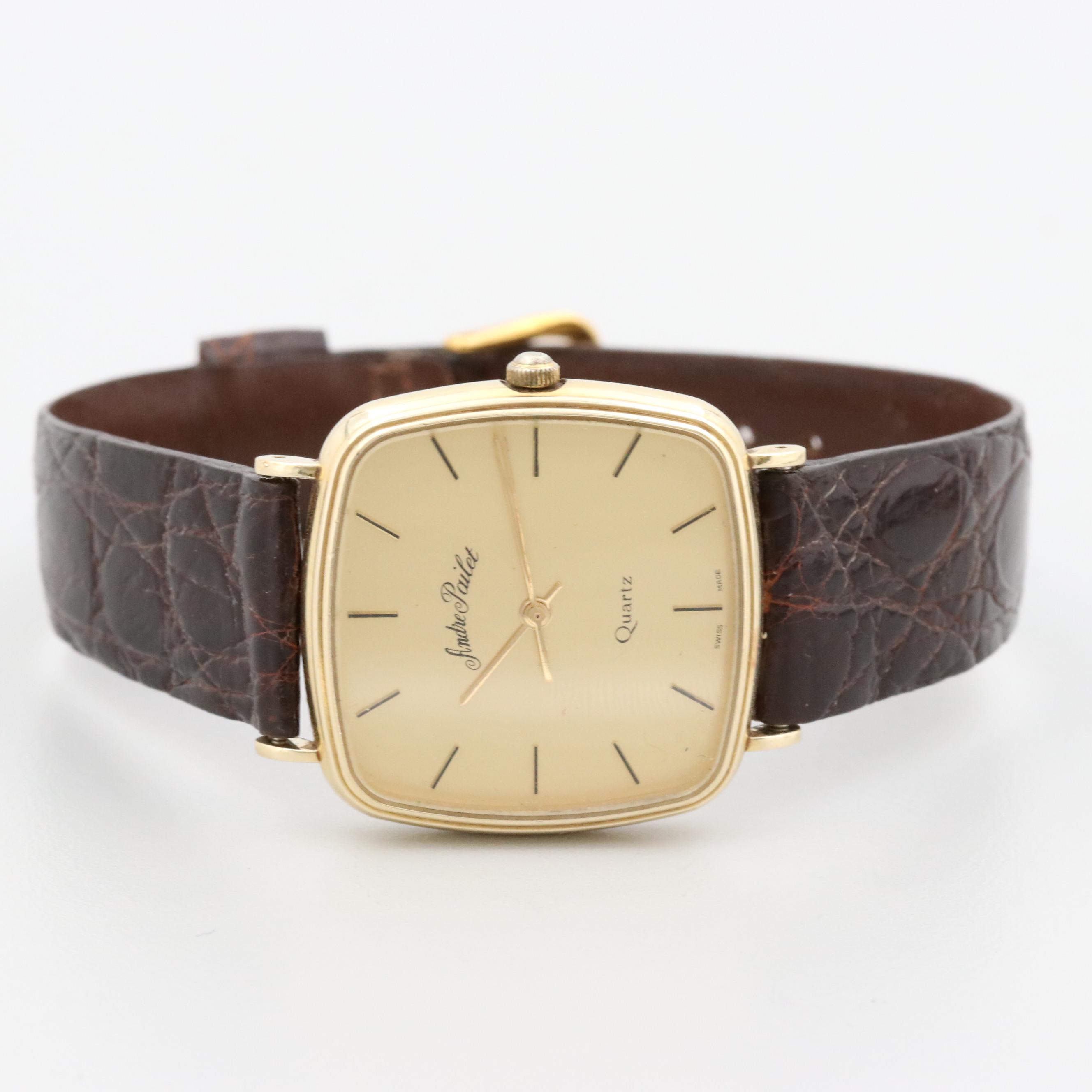 Andre Pailet 14K Yellow Gold Quartz Watch
