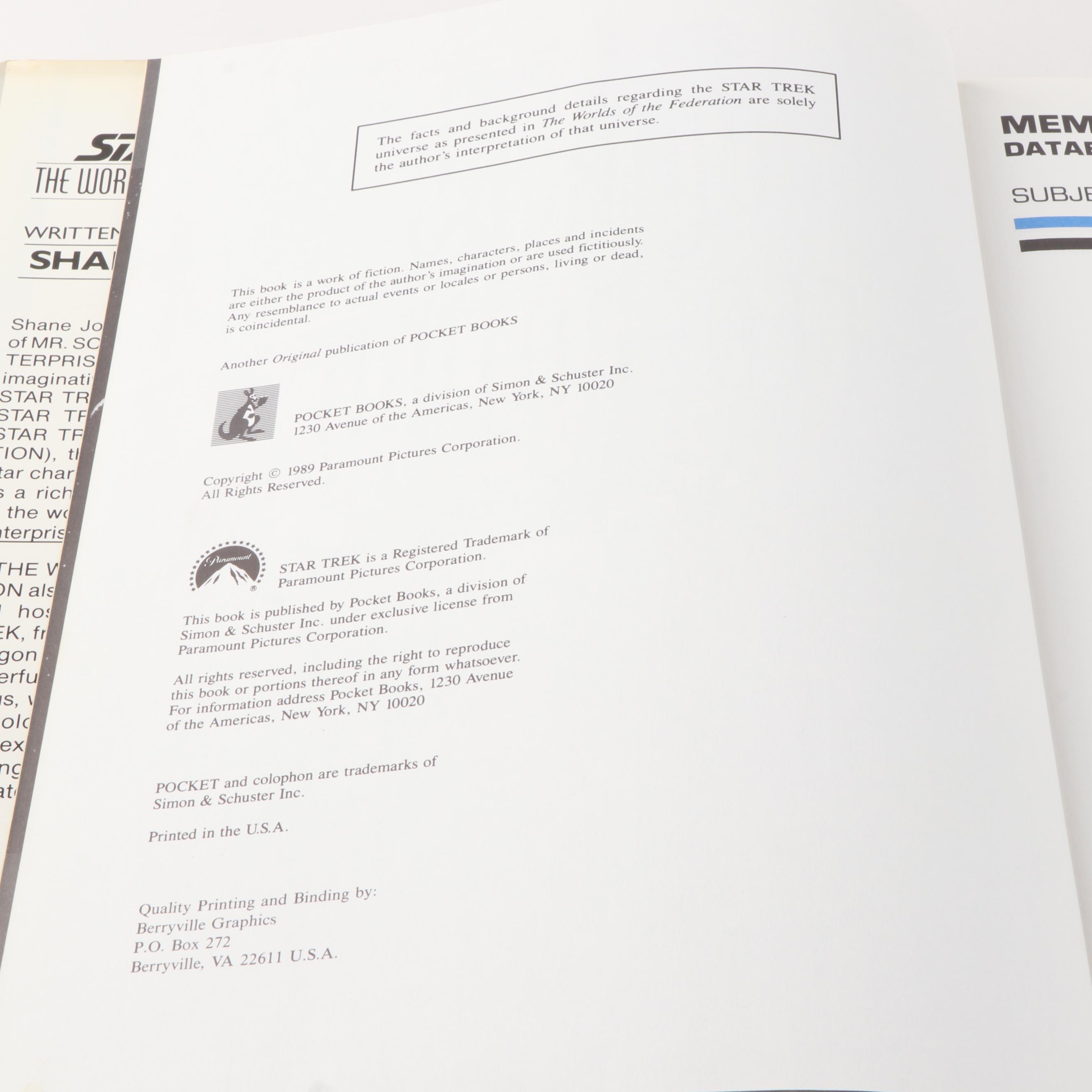 James Doohan Signed "Star Trek: Mr. Scott's Guide to the Enterprise" and More