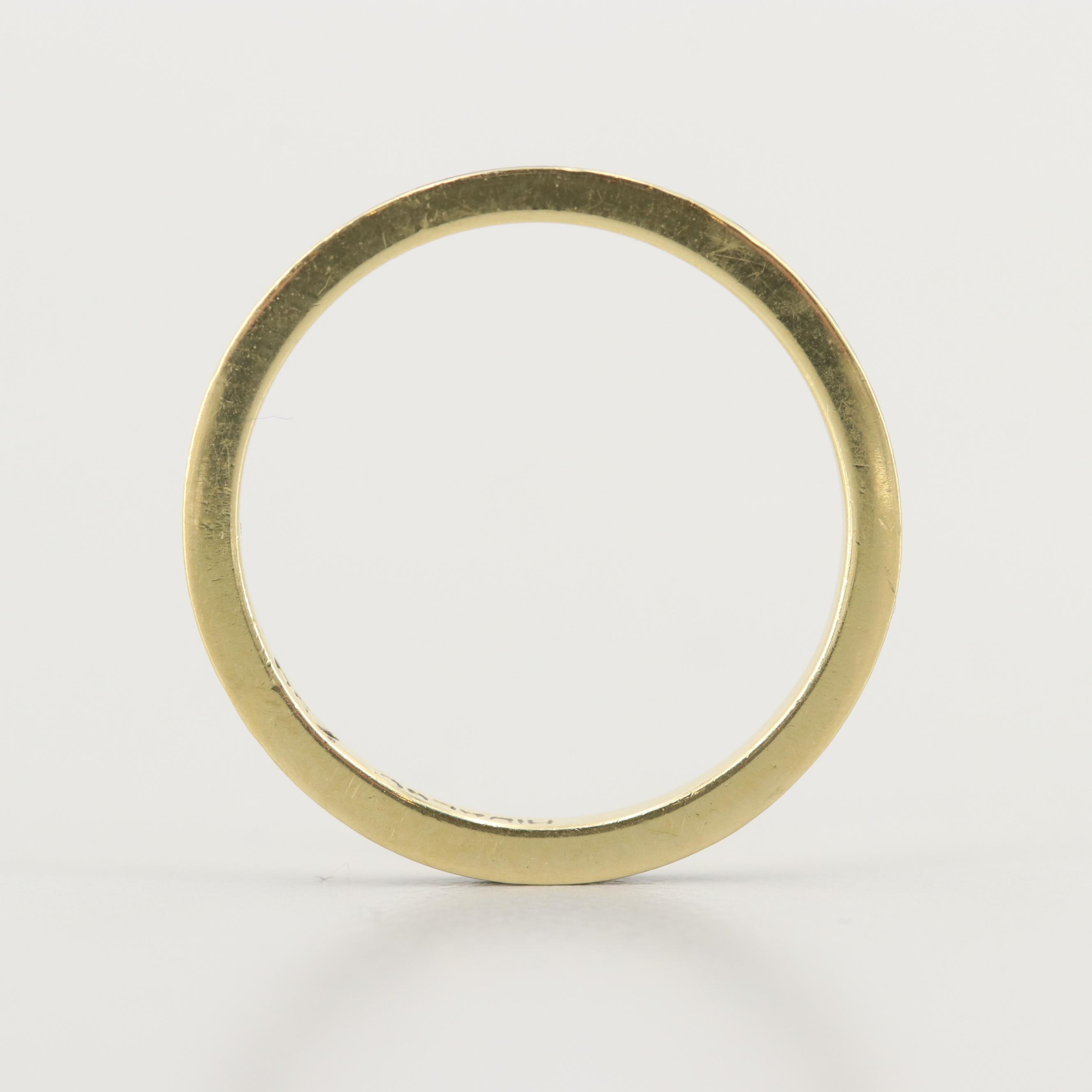Hidalgo 18K Yellow Gold Black Enamel Band