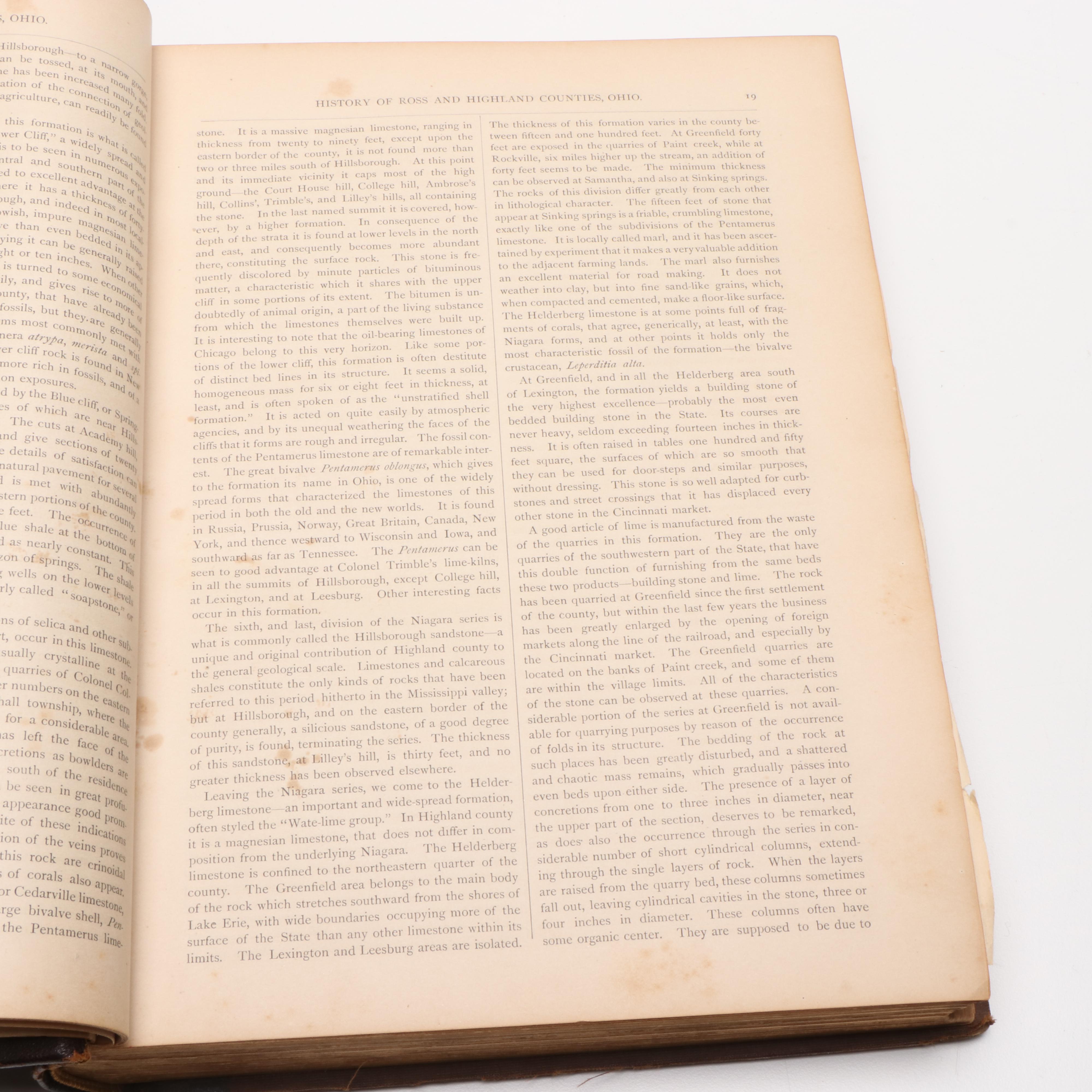 1880 "History of Ross and Highland Counties, Ohio"