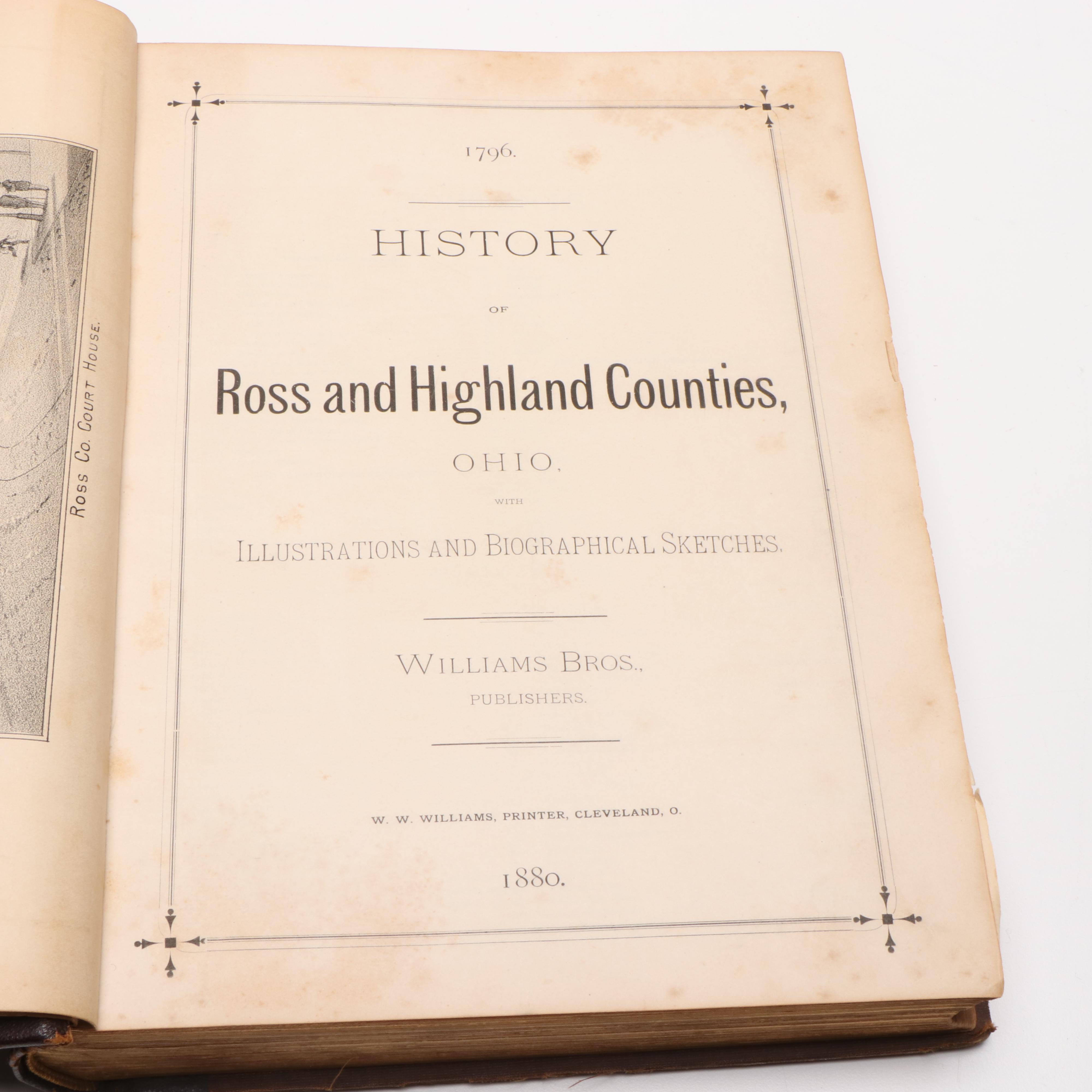 1880 "History of Ross and Highland Counties, Ohio"