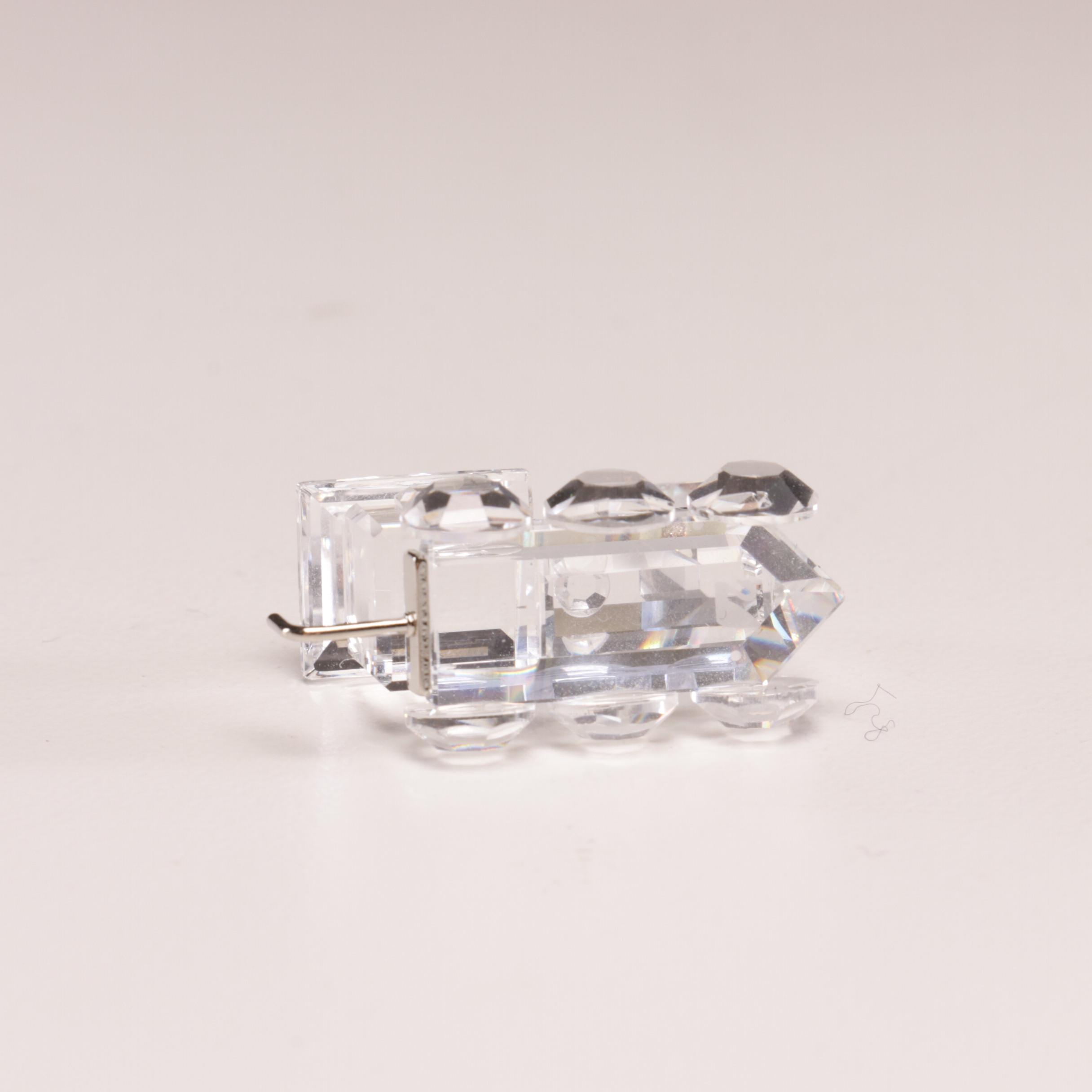 Swarovski Crystal "Mini Train Set" and Other Train Figurines