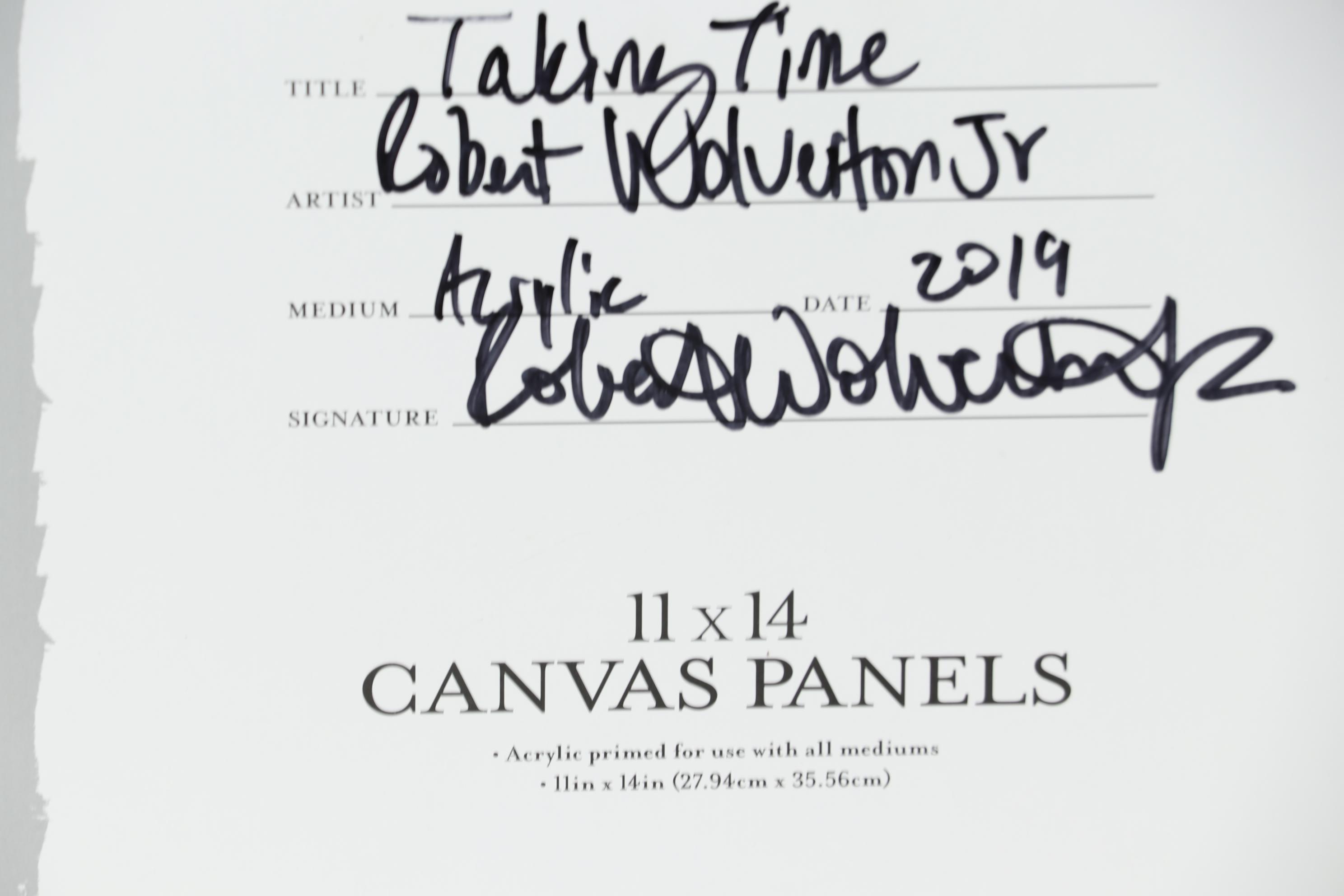 Robert Wolverton Jr. Acrylic Painting "Taking Time"