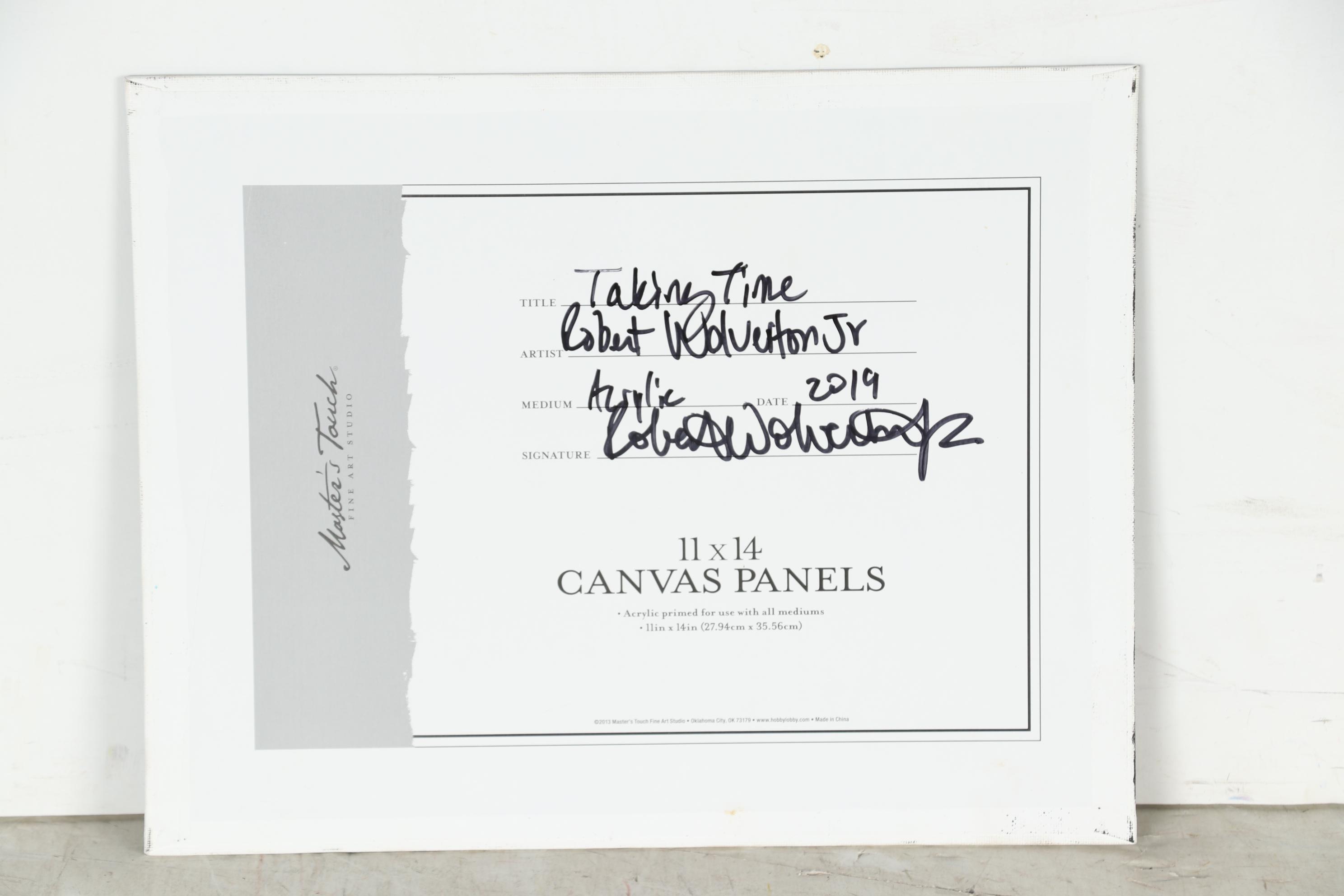 Robert Wolverton Jr. Acrylic Painting "Taking Time"