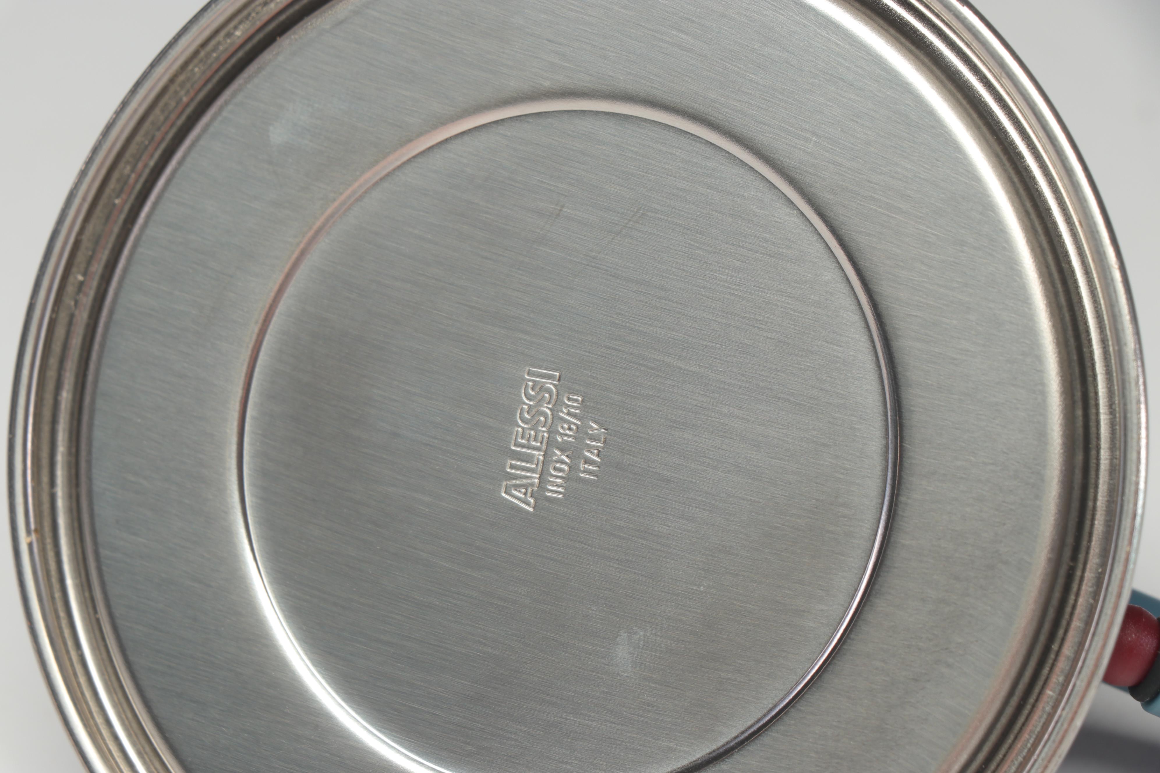 Bodum Modern Tea Glasses and Pot with Alessi Creamer and Sugar Bowl, 1980s