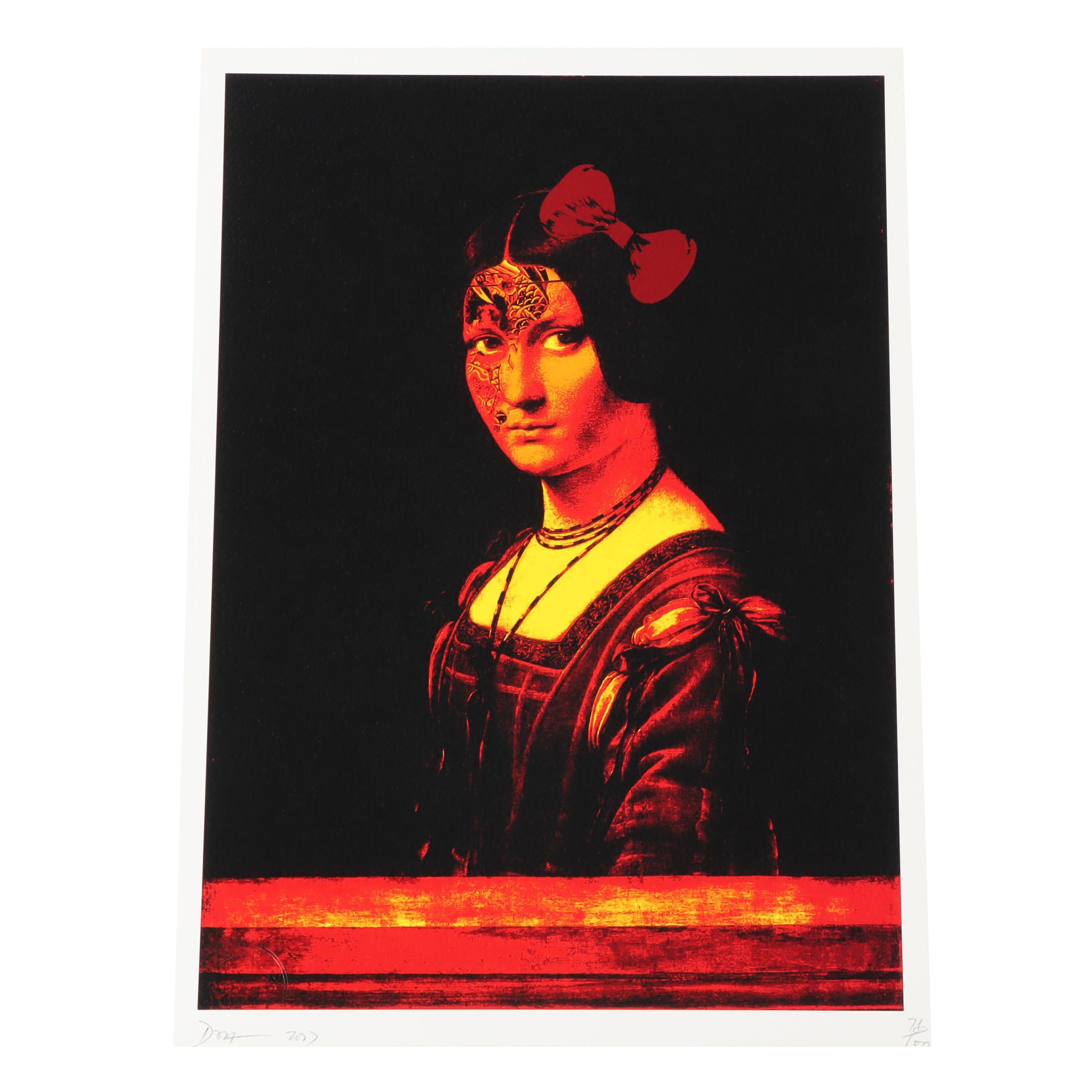 Death NYC Graphic Print After "La Belle Ferronnière"