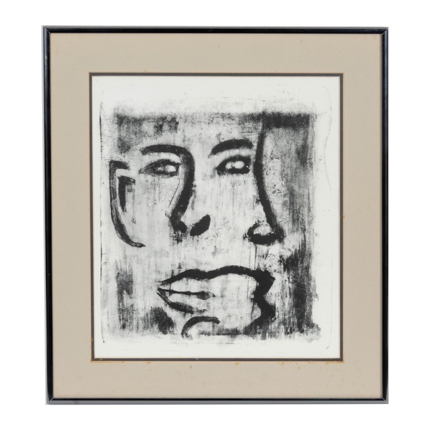 Abstract Portrait Lithograph