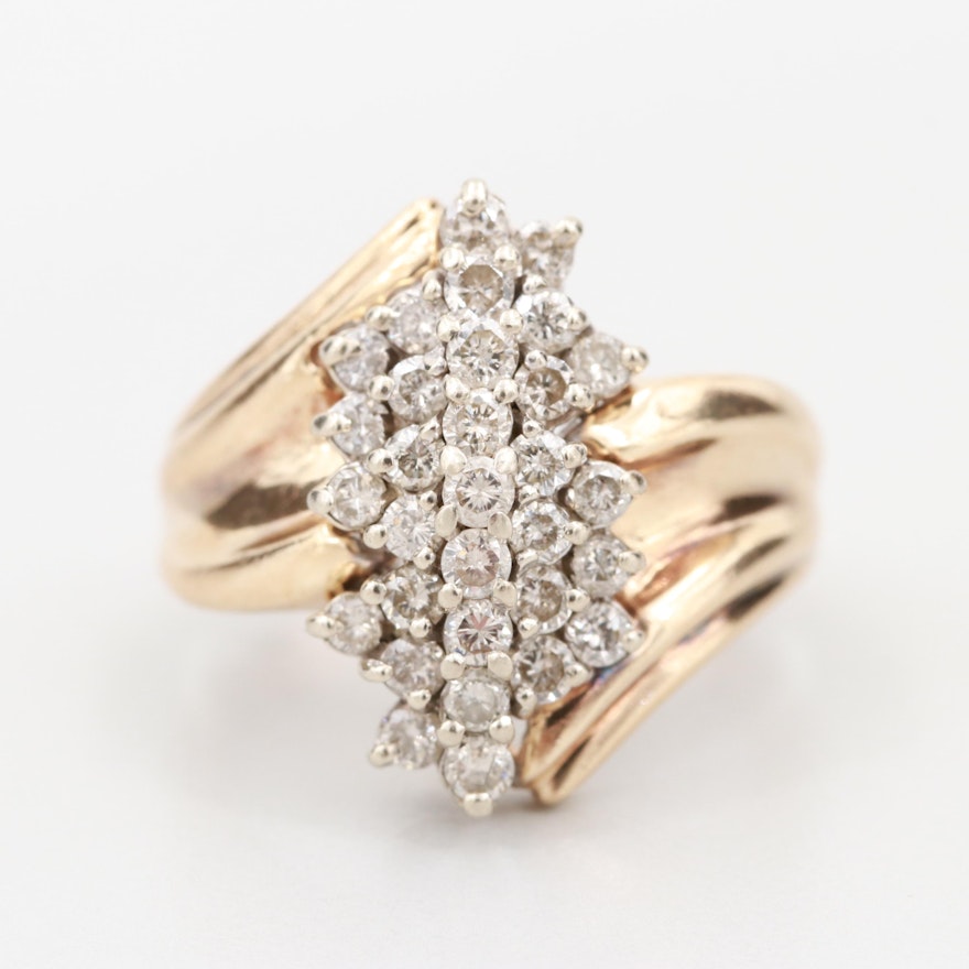 14K Yellow Gold Diamond Ring