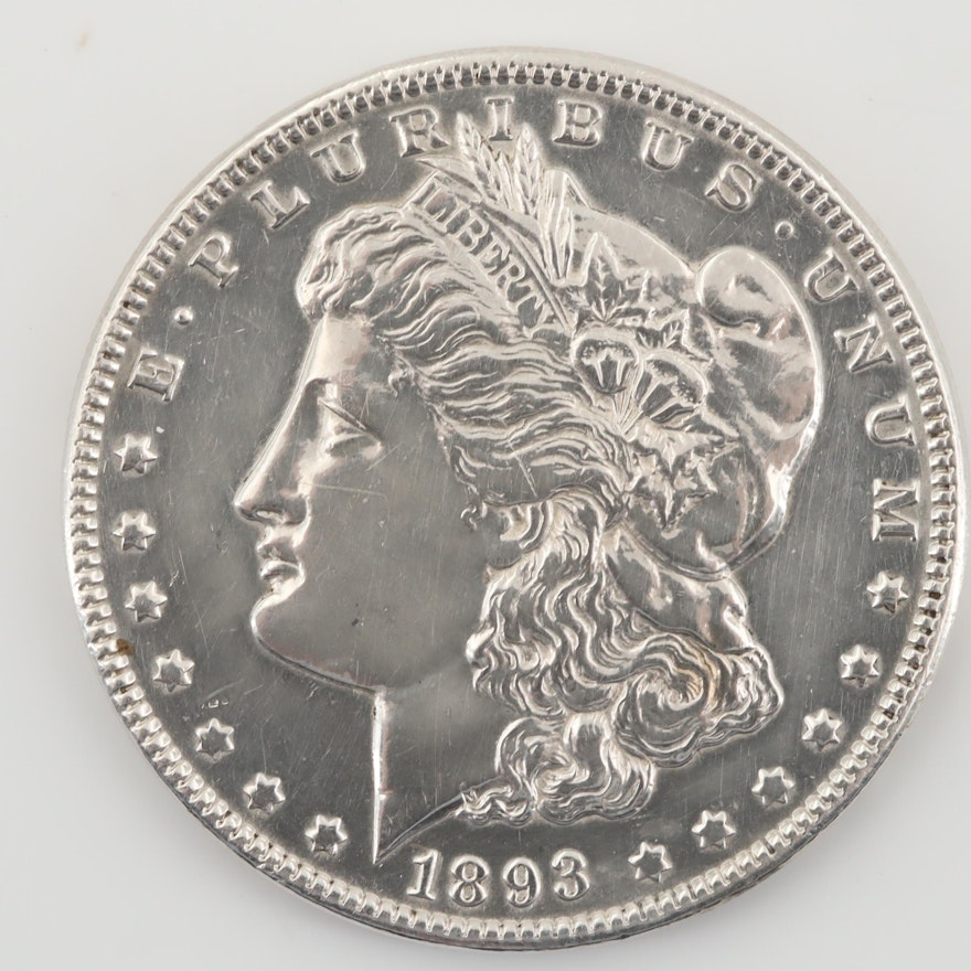 Rare 1893 Silver Morgan Dollar