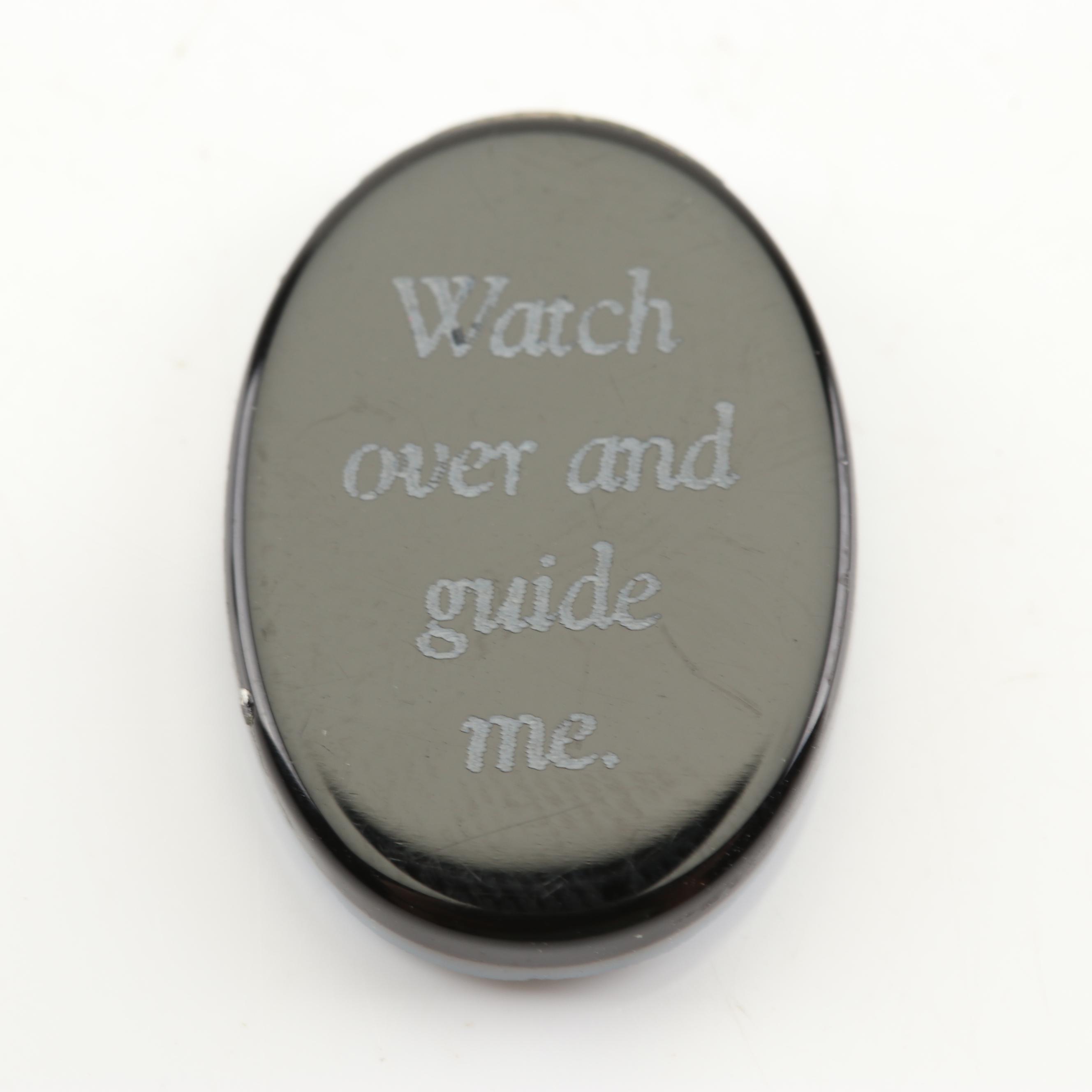 Loose Carved Onyx Cameo with Diamond Accent