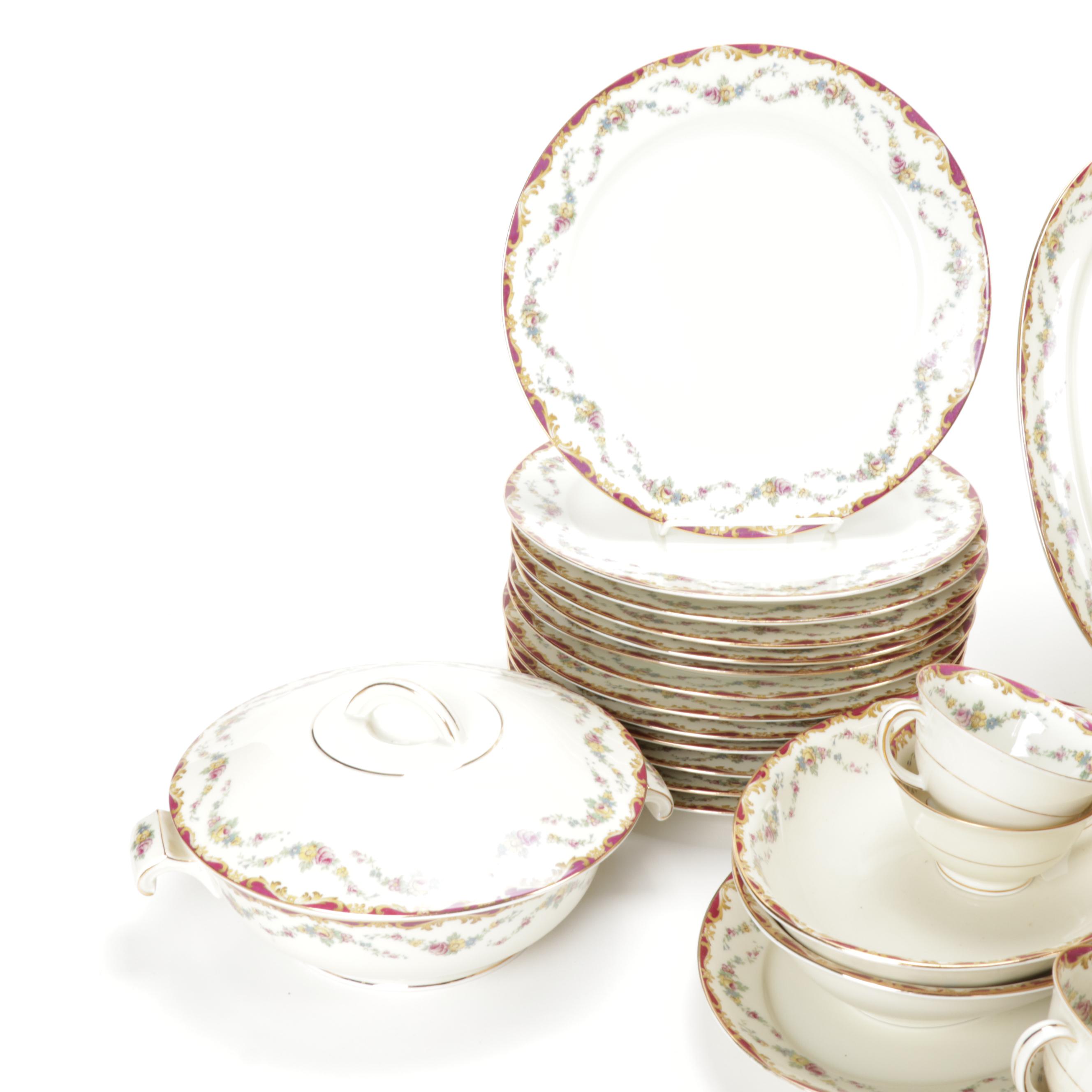 Czechoslovakia Puls "Glamis" China Dinnerware, Mid 20th Century