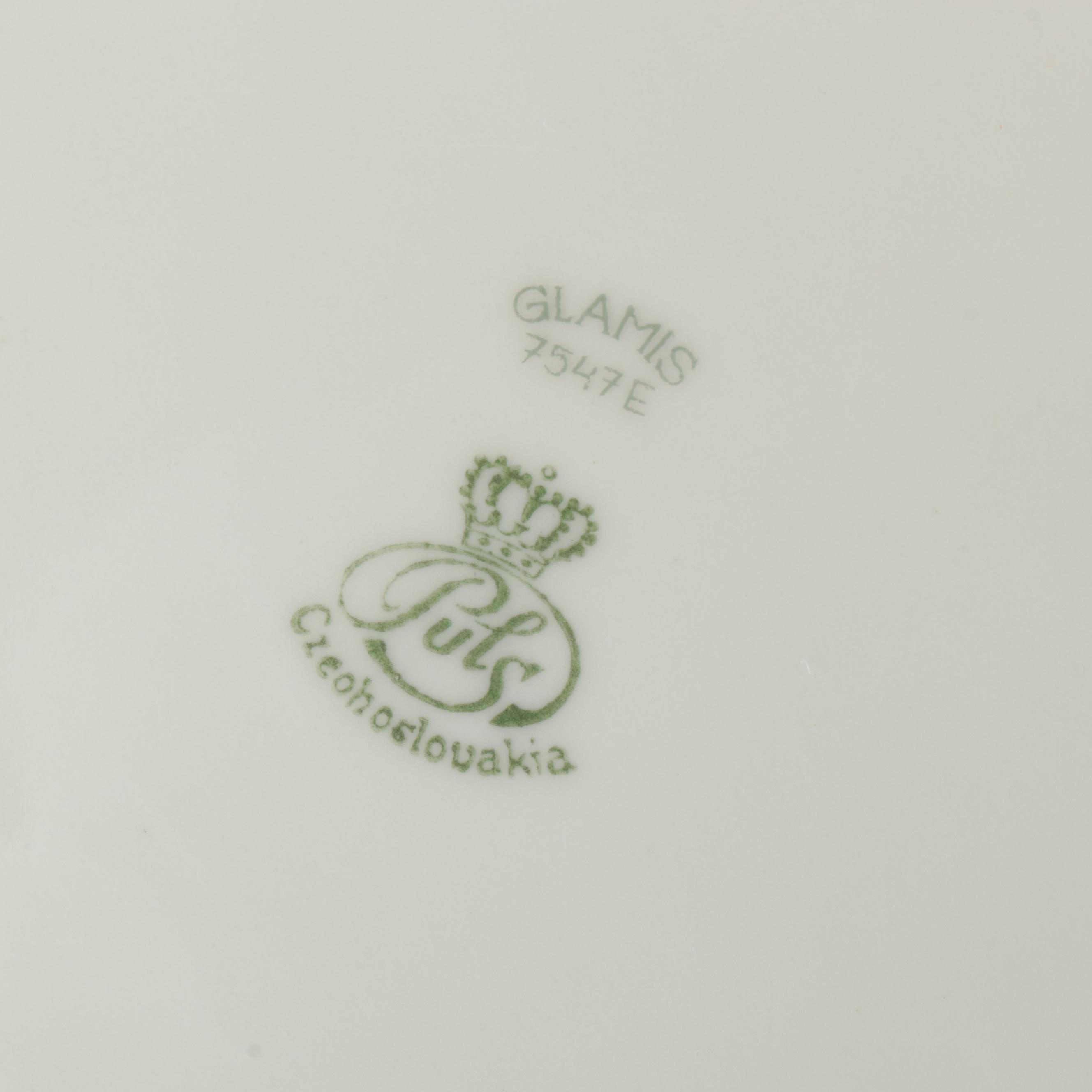 Czechoslovakia Puls "Glamis" China Dinnerware, Mid 20th Century