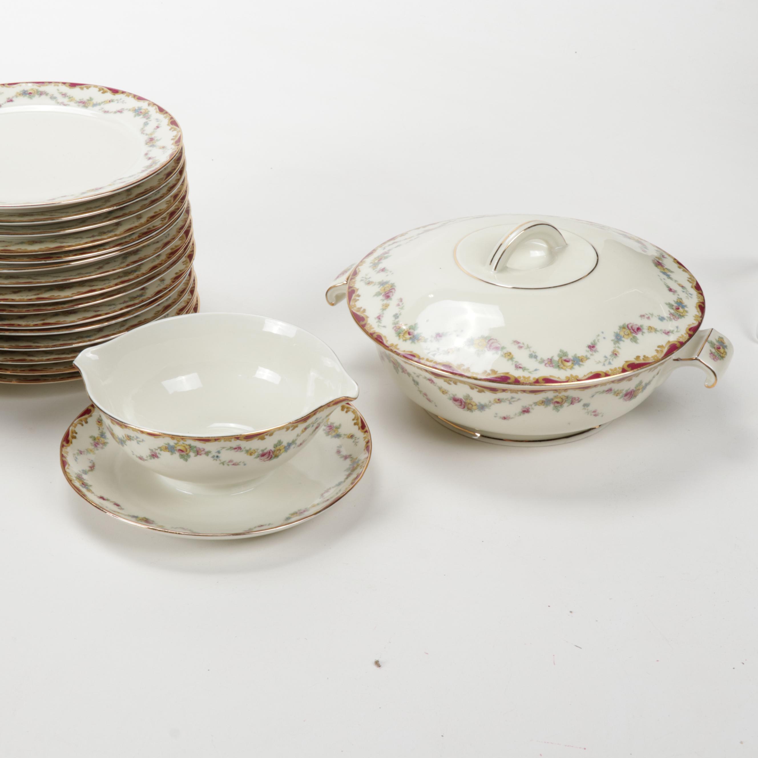 Czechoslovakia Puls "Glamis" China Dinnerware, Mid 20th Century