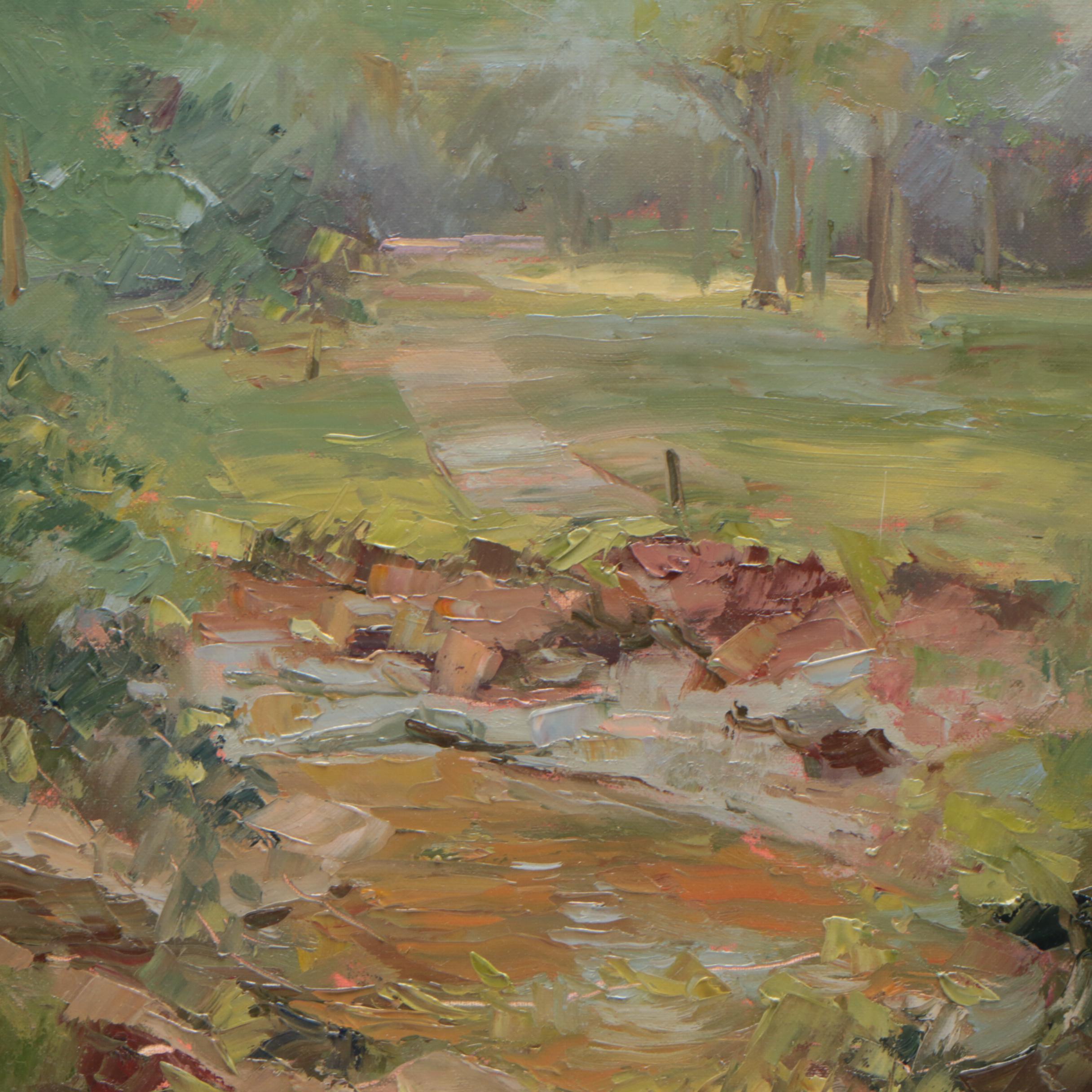 Alice Stewart Allison Oil Painting "Mill Creek, French Park I"