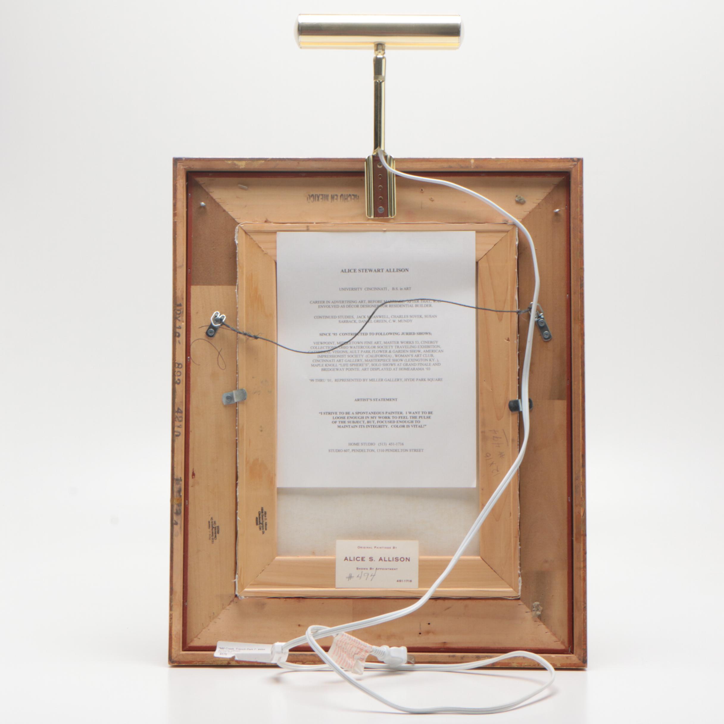 Alice Stewart Allison Oil Painting "Mill Creek, French Park I"