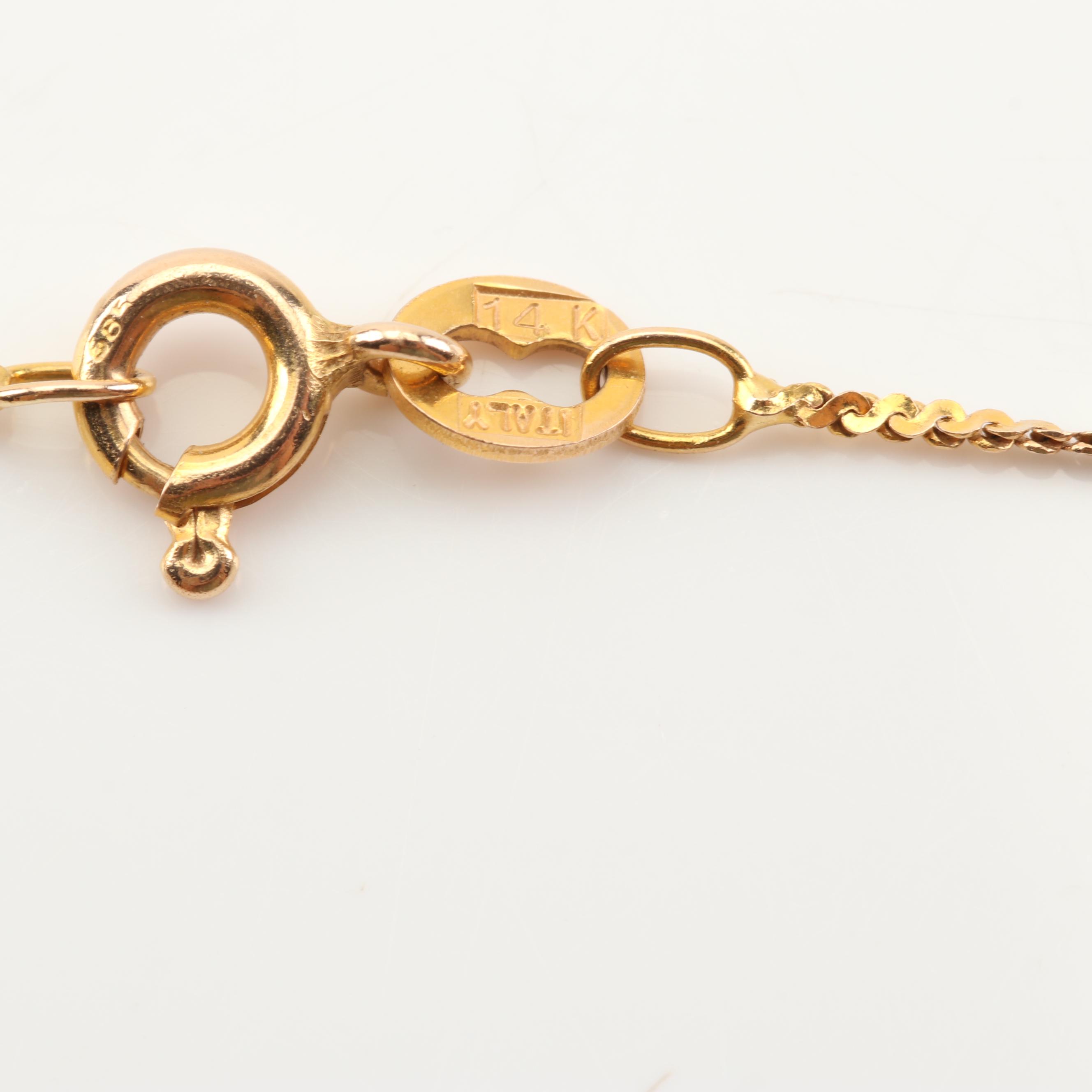 14K Yellow Gold Foxtail Chain and "S" Link Chain