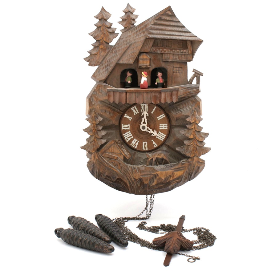 Cuendet Musical Chalet Cuckoo Clock with Swiss Movement