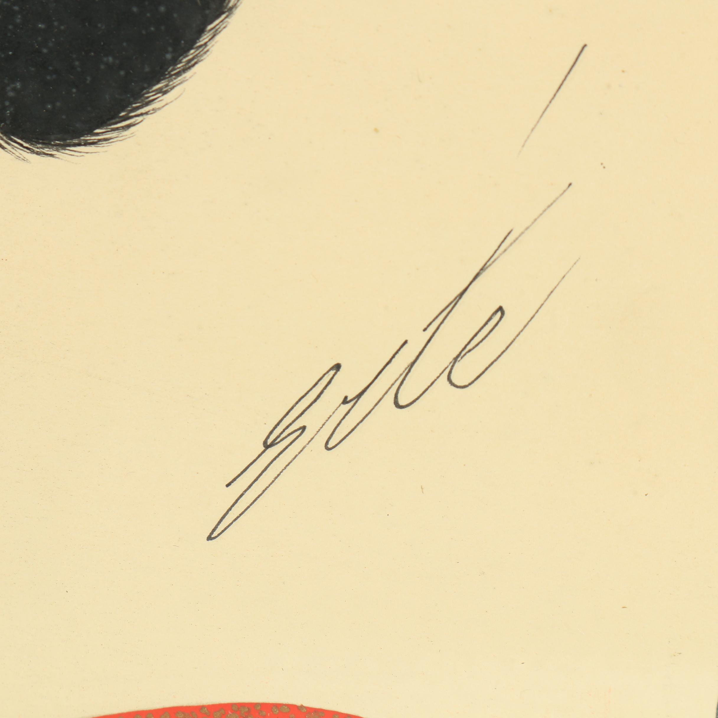 Erté Fashion Gouache Illustration