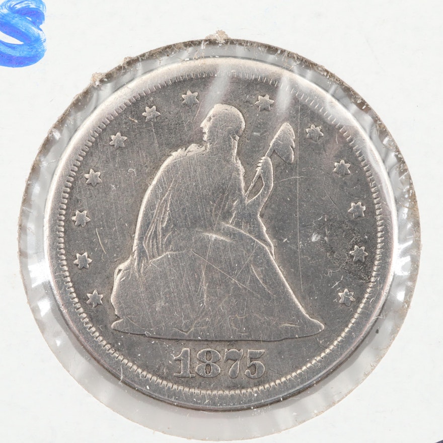 1875-S Seated Liberty Twenty Cent Coin