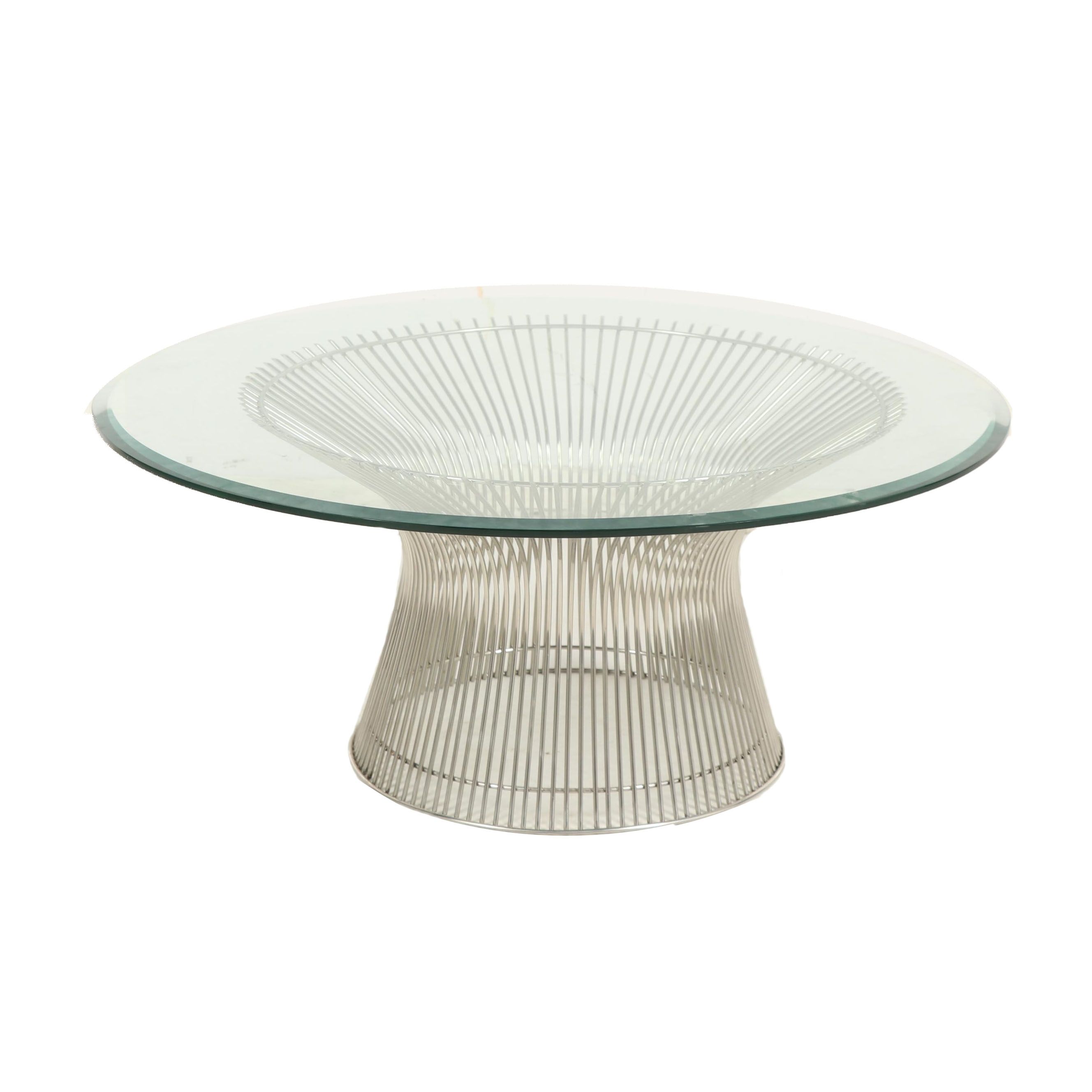 Stilnovo Fishbourne Stainless Steel Coffee Table with Glass Table Top