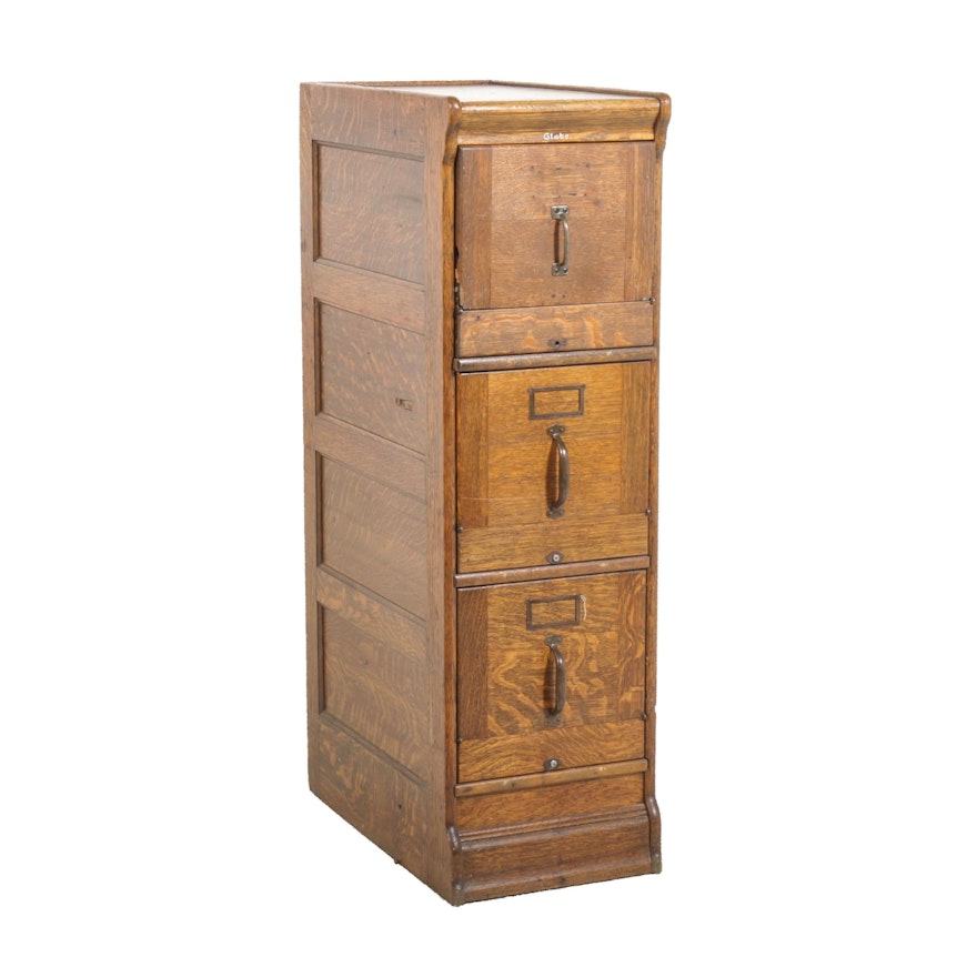 Globe Wood Three-Drawer Filing Cabinet