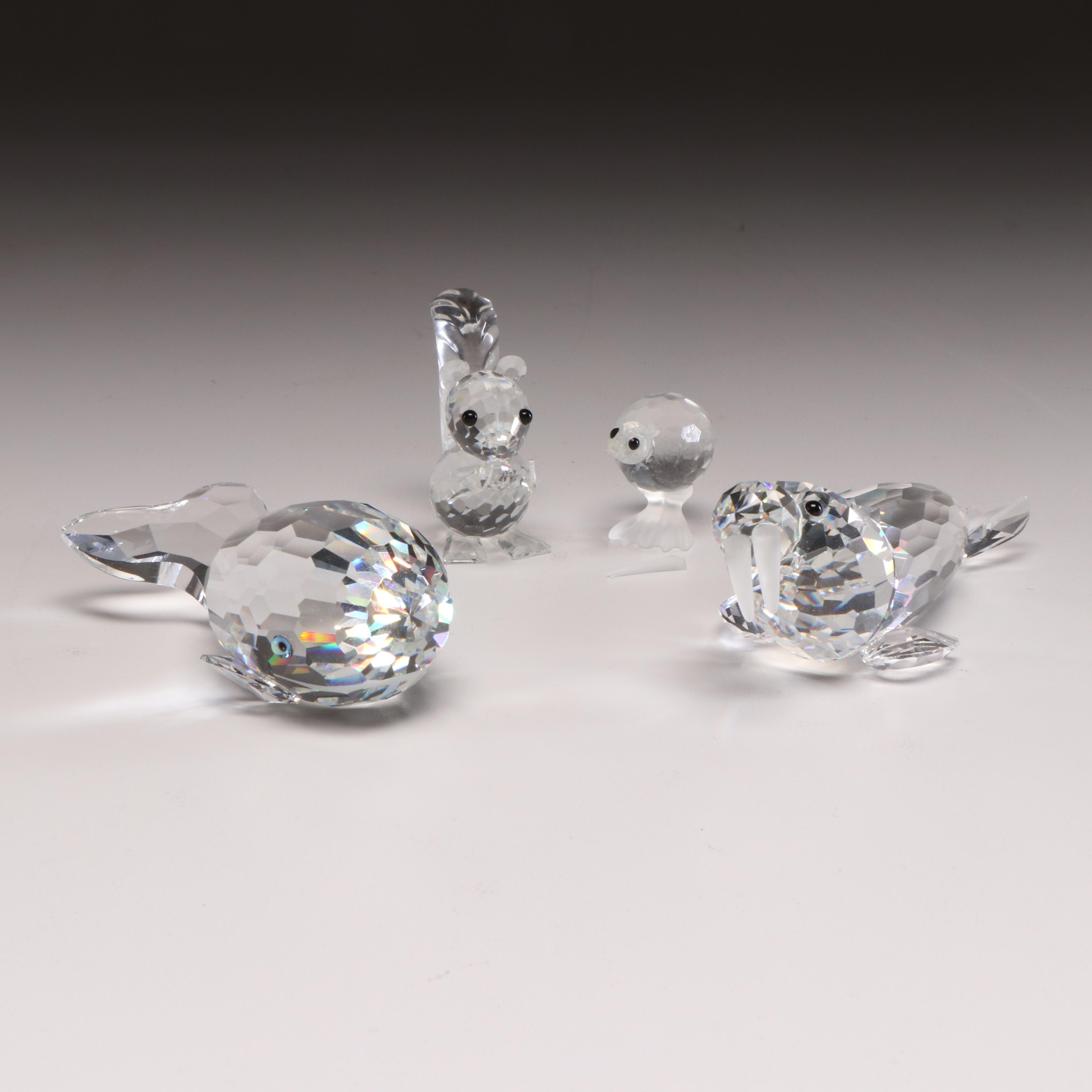 Swarovski Crystal Animal Figurines, Late 20th Century