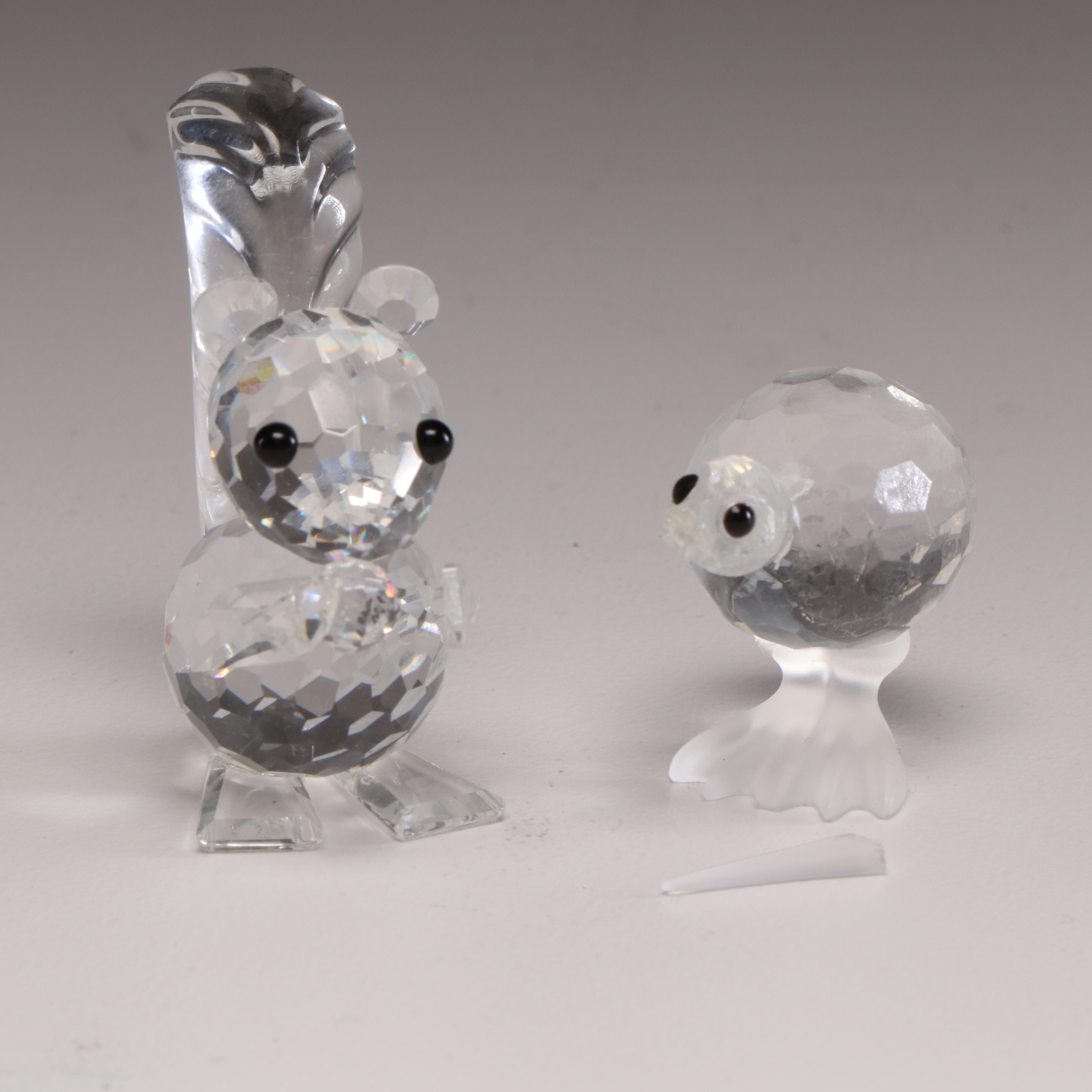 Swarovski Crystal Animal Figurines, Late 20th Century