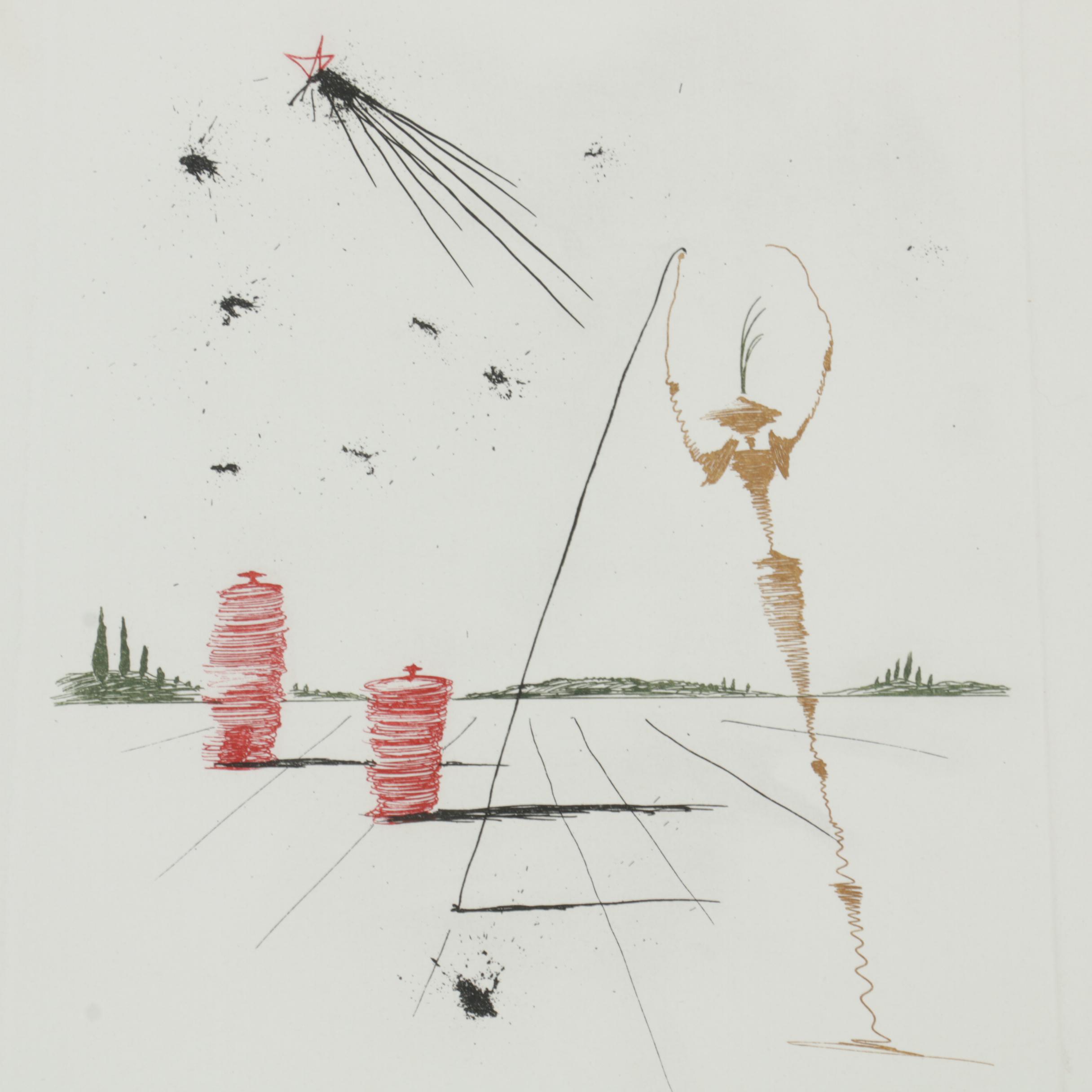 Salvador Dali Etching "L'Astre (The Star)"