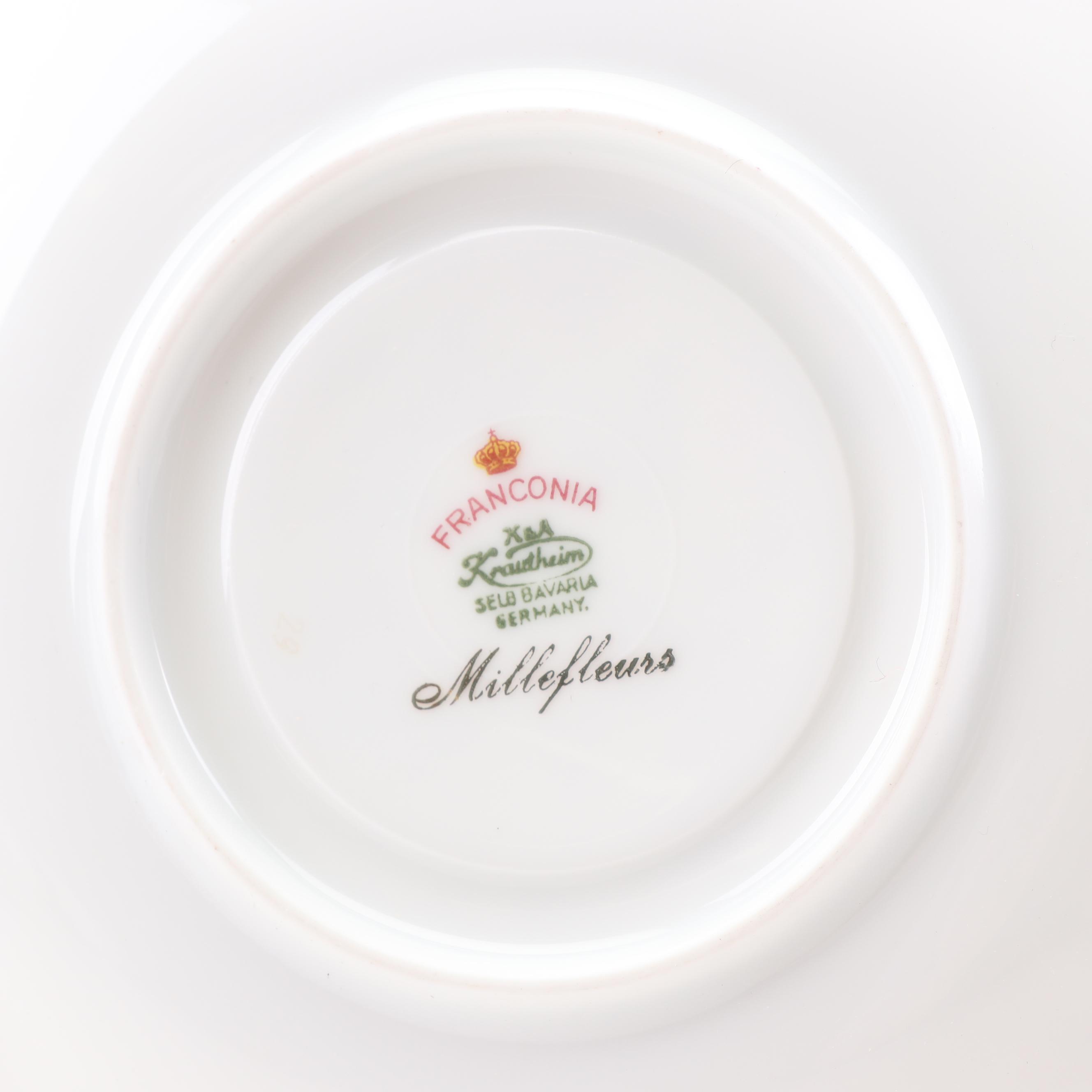 Franconia-Krautheim Selb Bavaria "Millefleurs" Porcelain Dinnerware