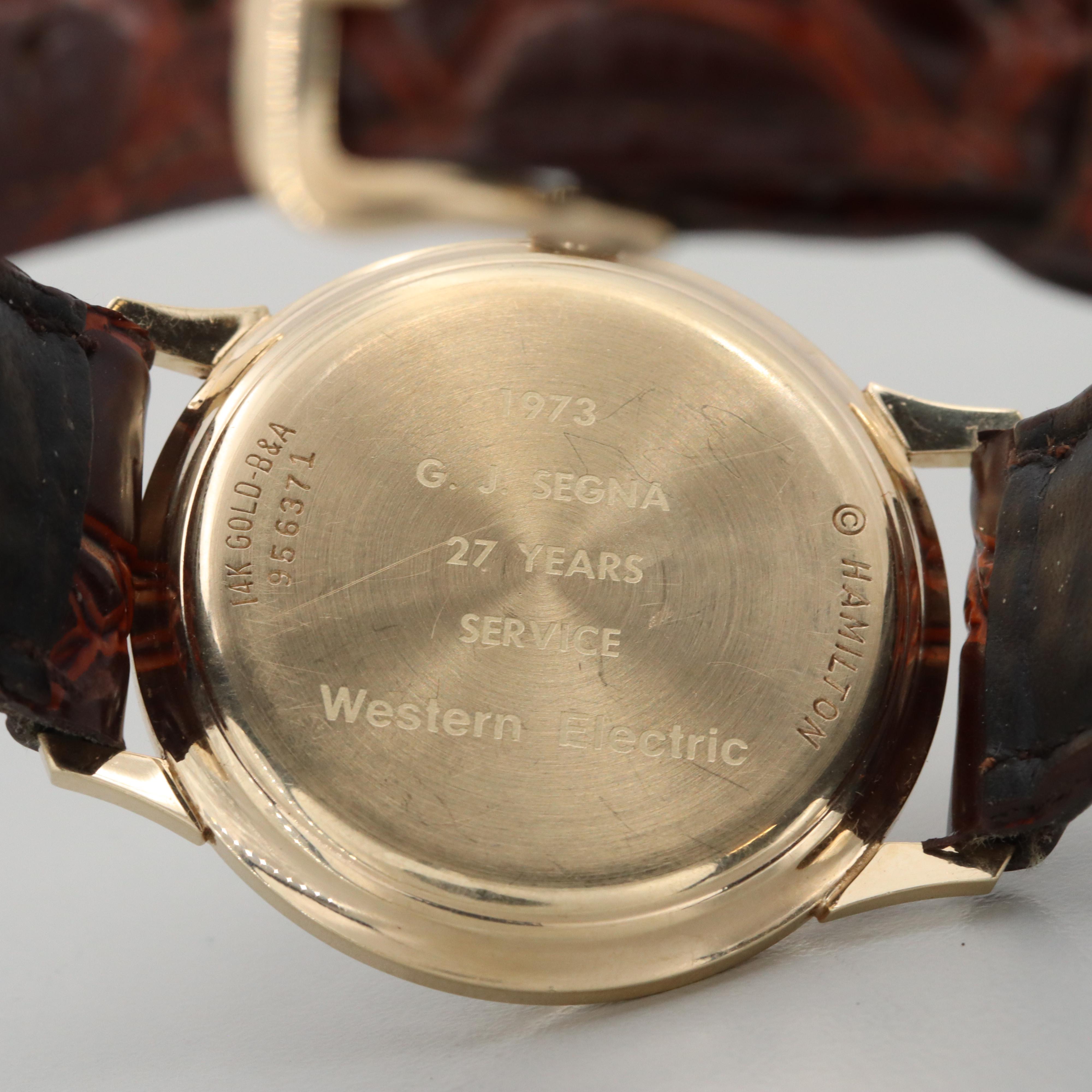 Vintage Hamilton Masterpiece Thin-O-Matic 14K Gold Watch, 1973