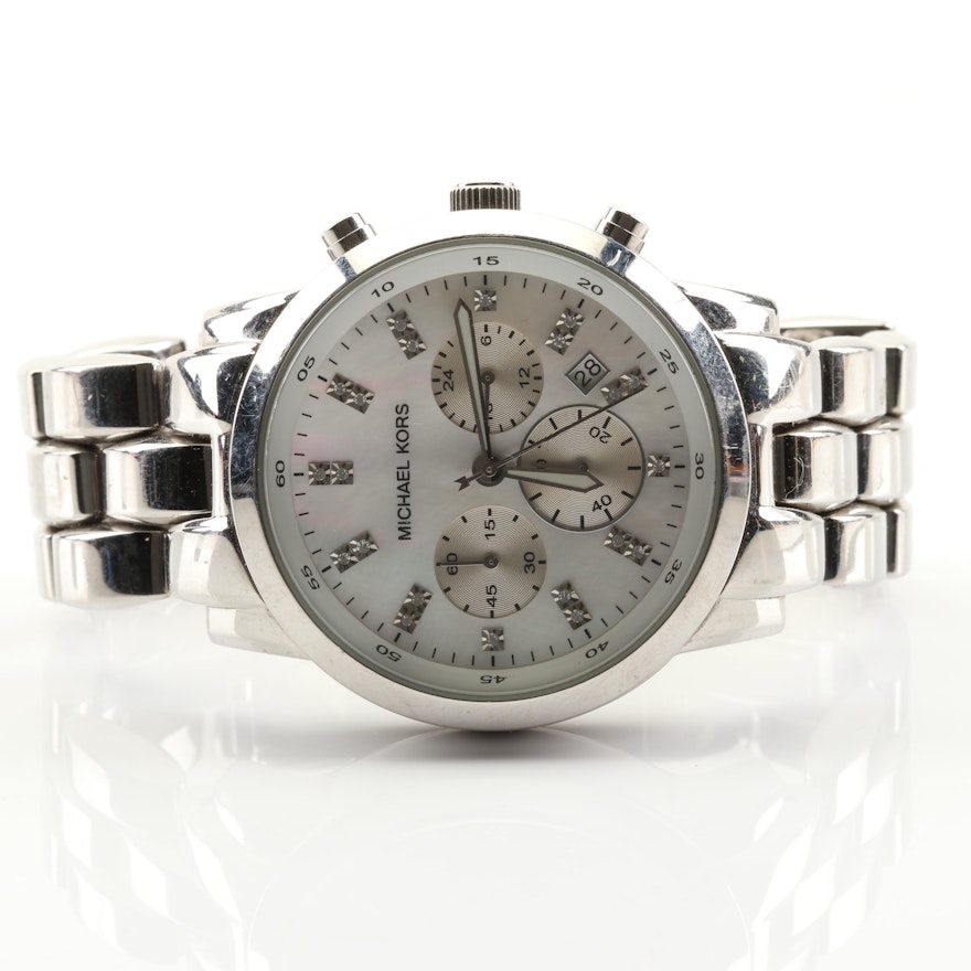 Michael Kors Stainless Steel Chronograph Wristwatch