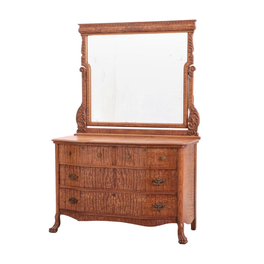Wooden Vanity Cabinet with Mirror, Early to Mid-20th Century