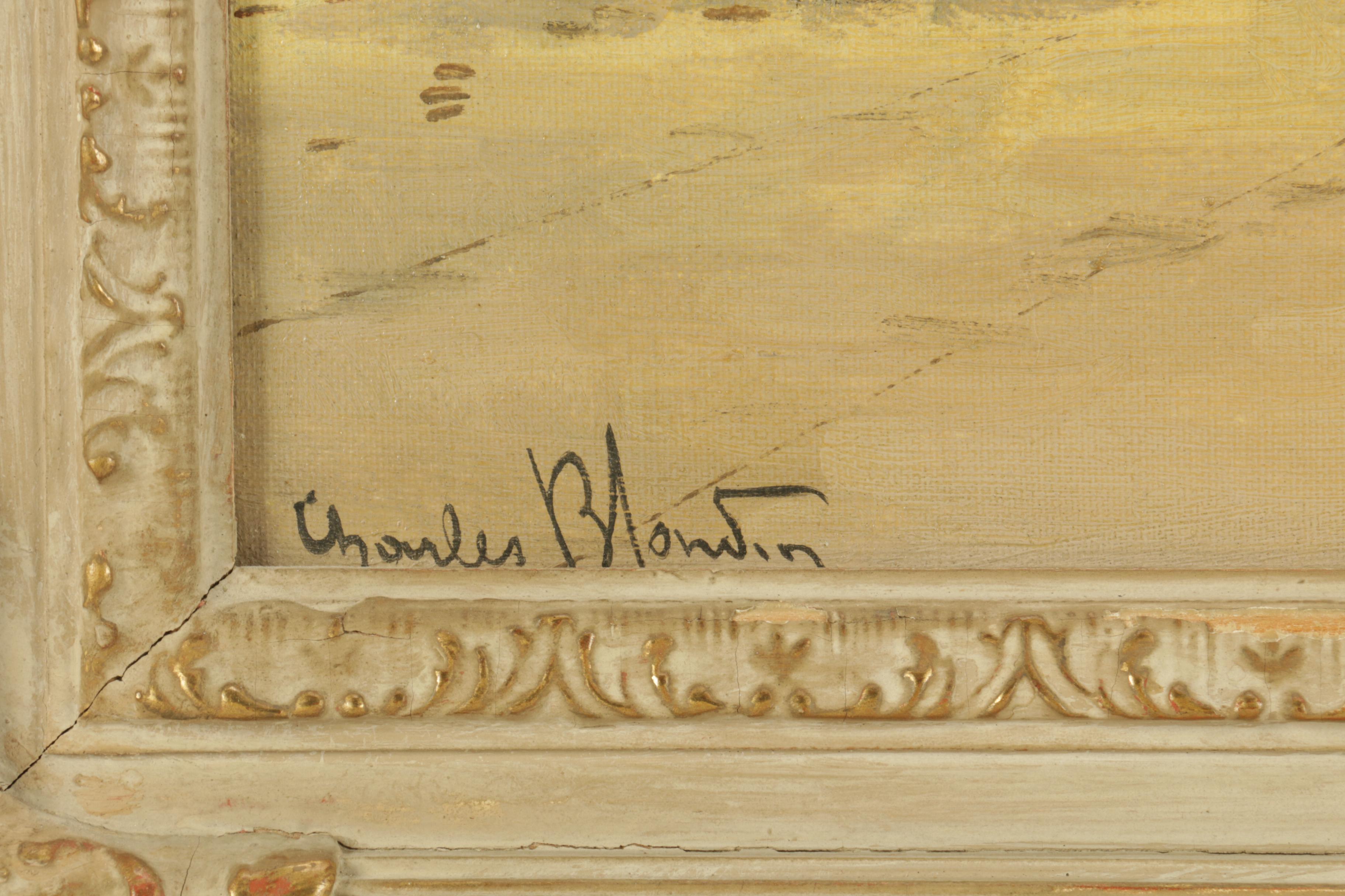 Charles Blondin Parisian Street Scene Oil Painting