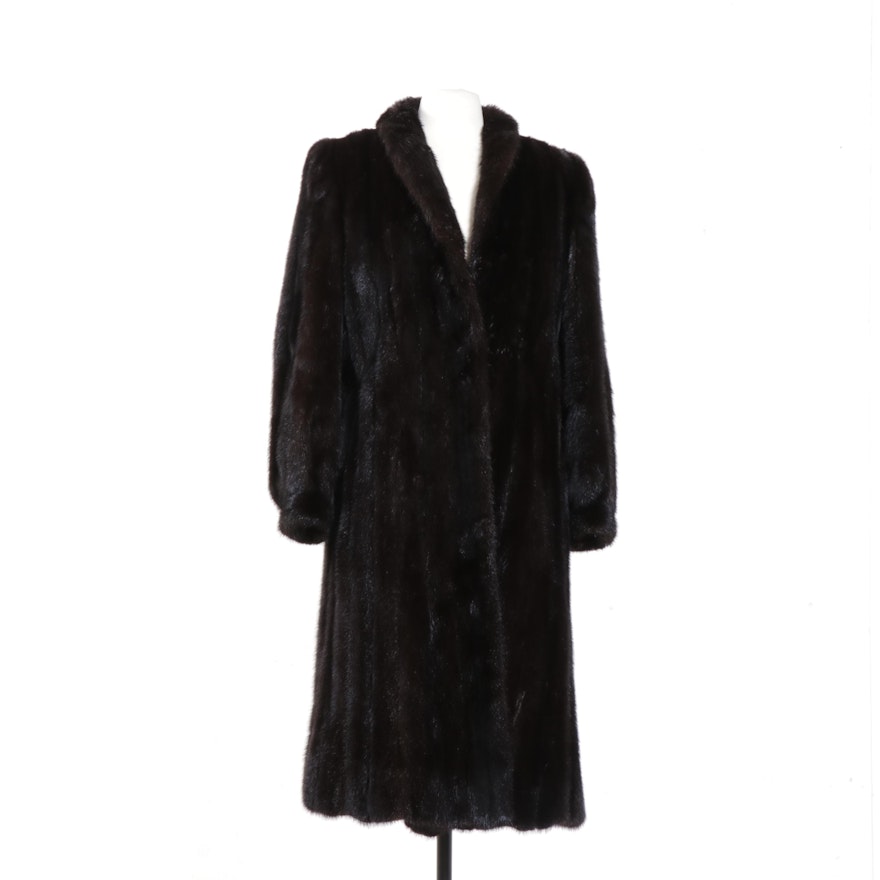 Mink Fur Coat with Tapered Cuffs