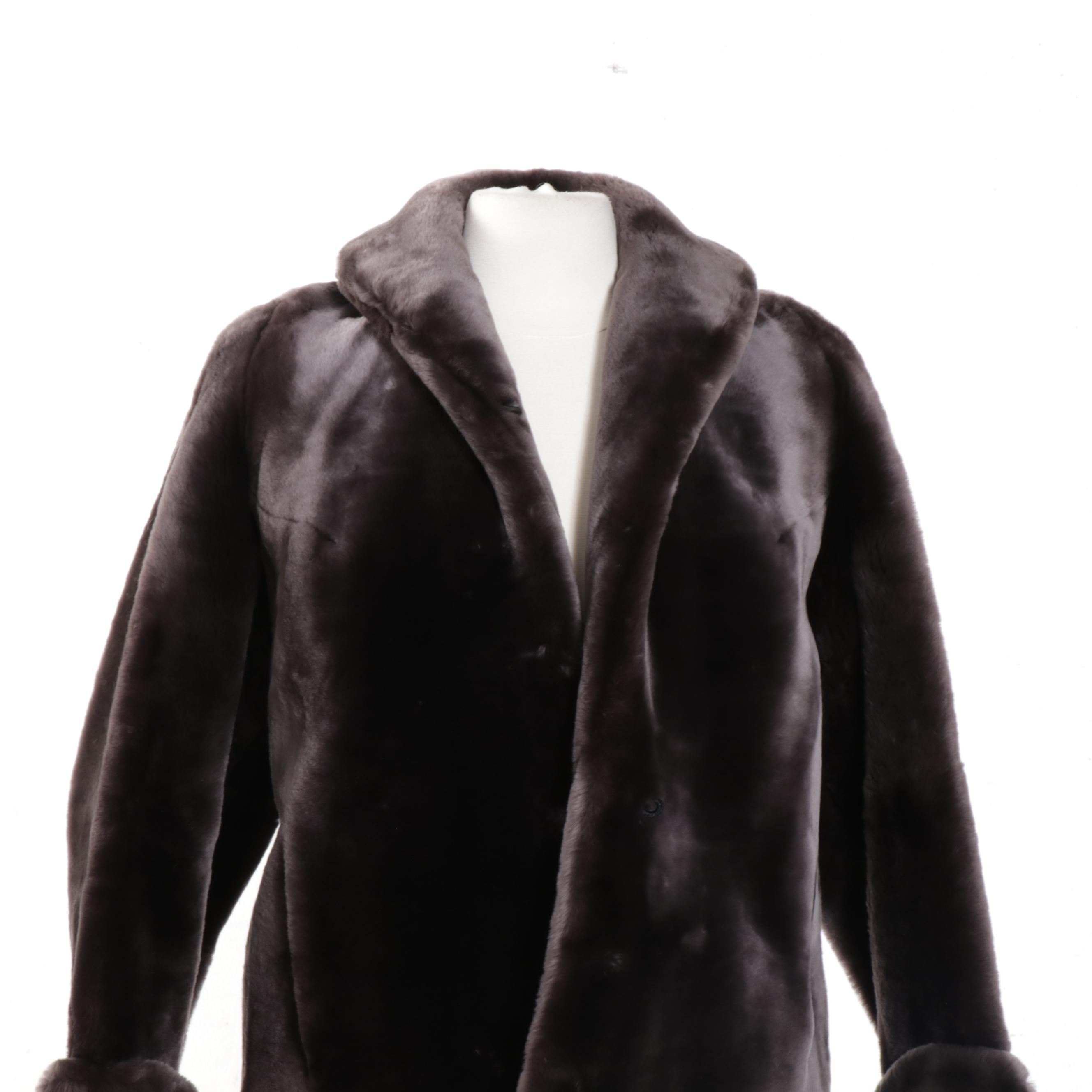 Charcoal Mouton Fur Jacket from Denmark's, Vintage