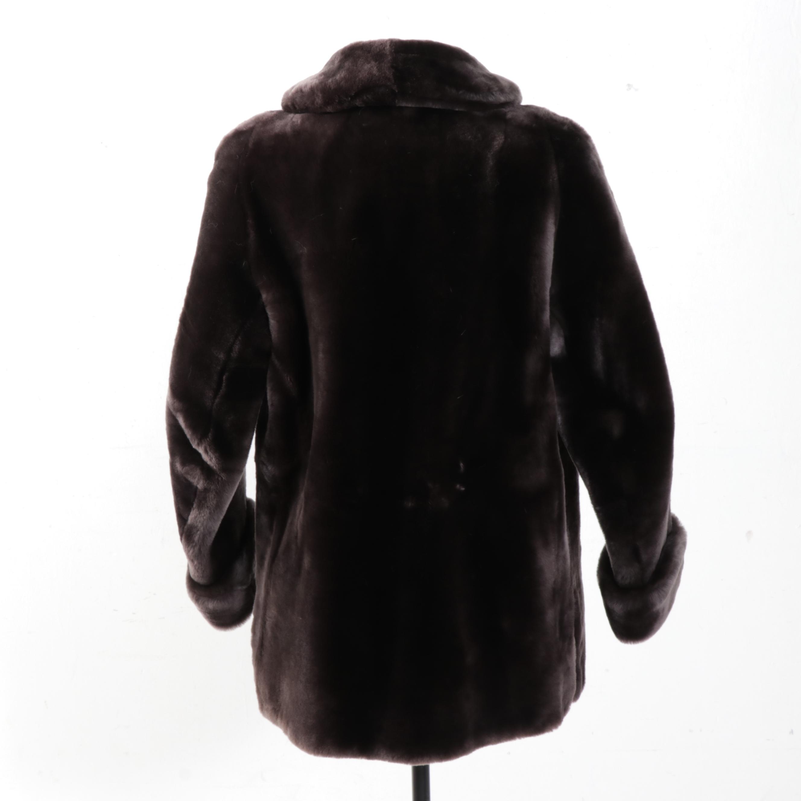 Charcoal Mouton Fur Jacket from Denmark's, Vintage