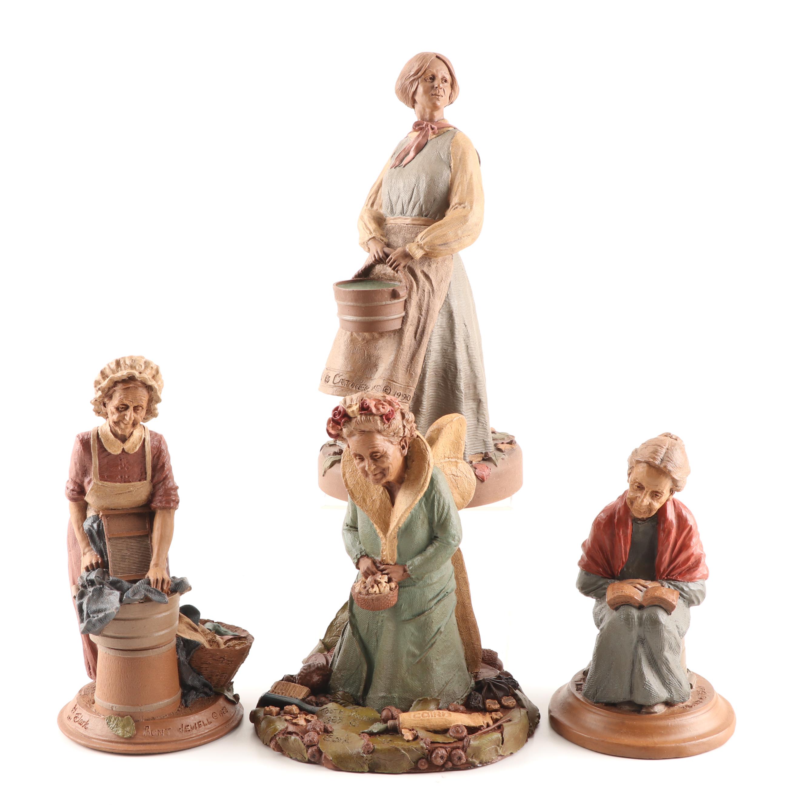 Tom Clark Figurines, "Catherine", "Molly", "Aunt Jewell" and "Tooth Fairy"
