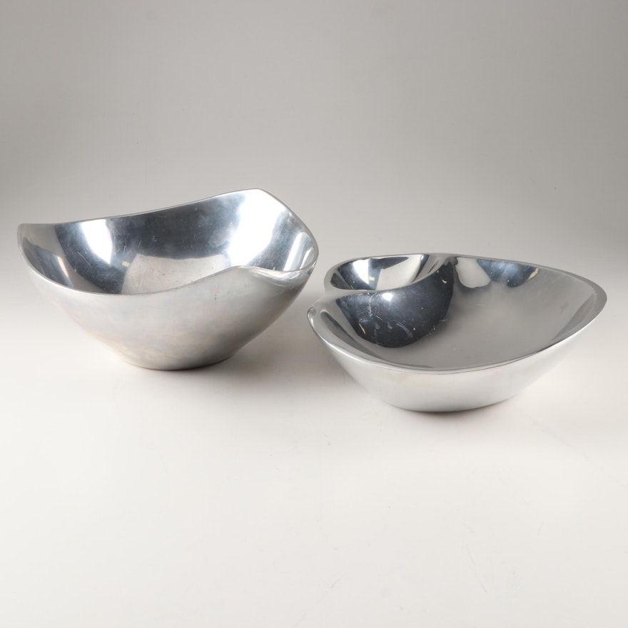 Nambé Alloy Chip n' Dip and Tri-Corner Bowls