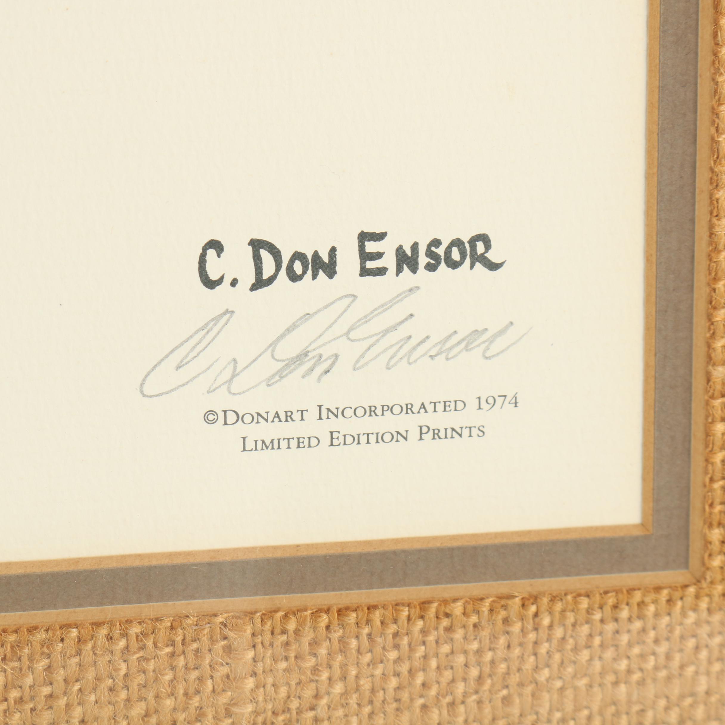 C. Don Ensor Offset Lithograph "Stubborn As"