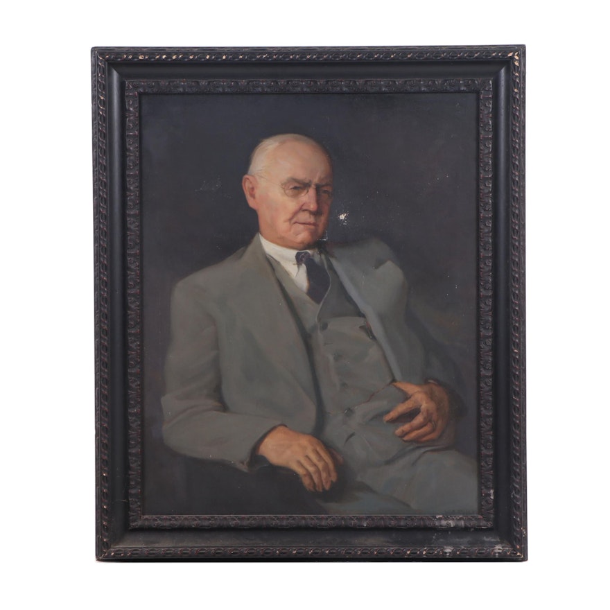 W. A. Millet Gentleman Portrait Oil Painting
