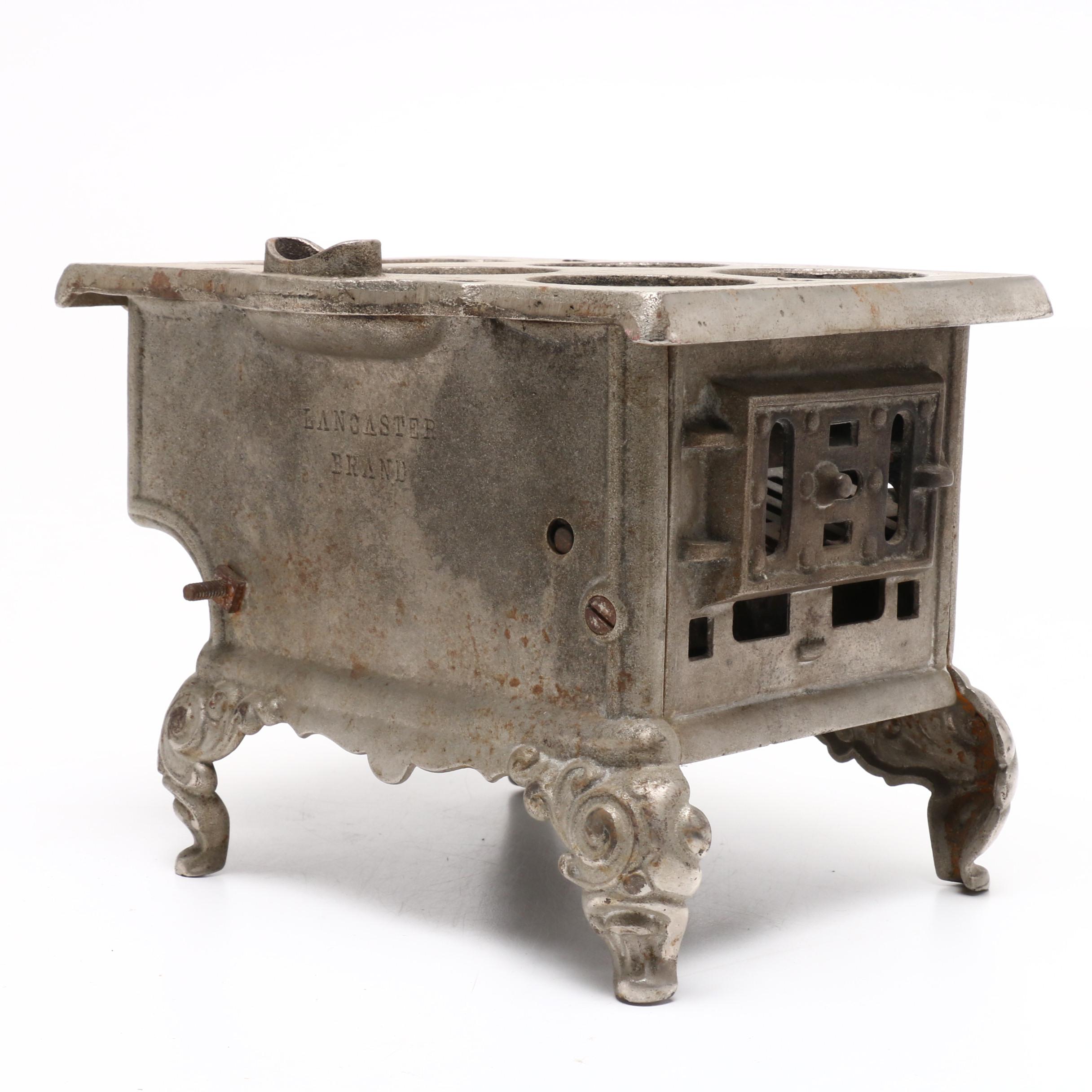 Lancaster Brand Eagle Cast Iron Miniature Toy Stove, Early to Mid 20th Century